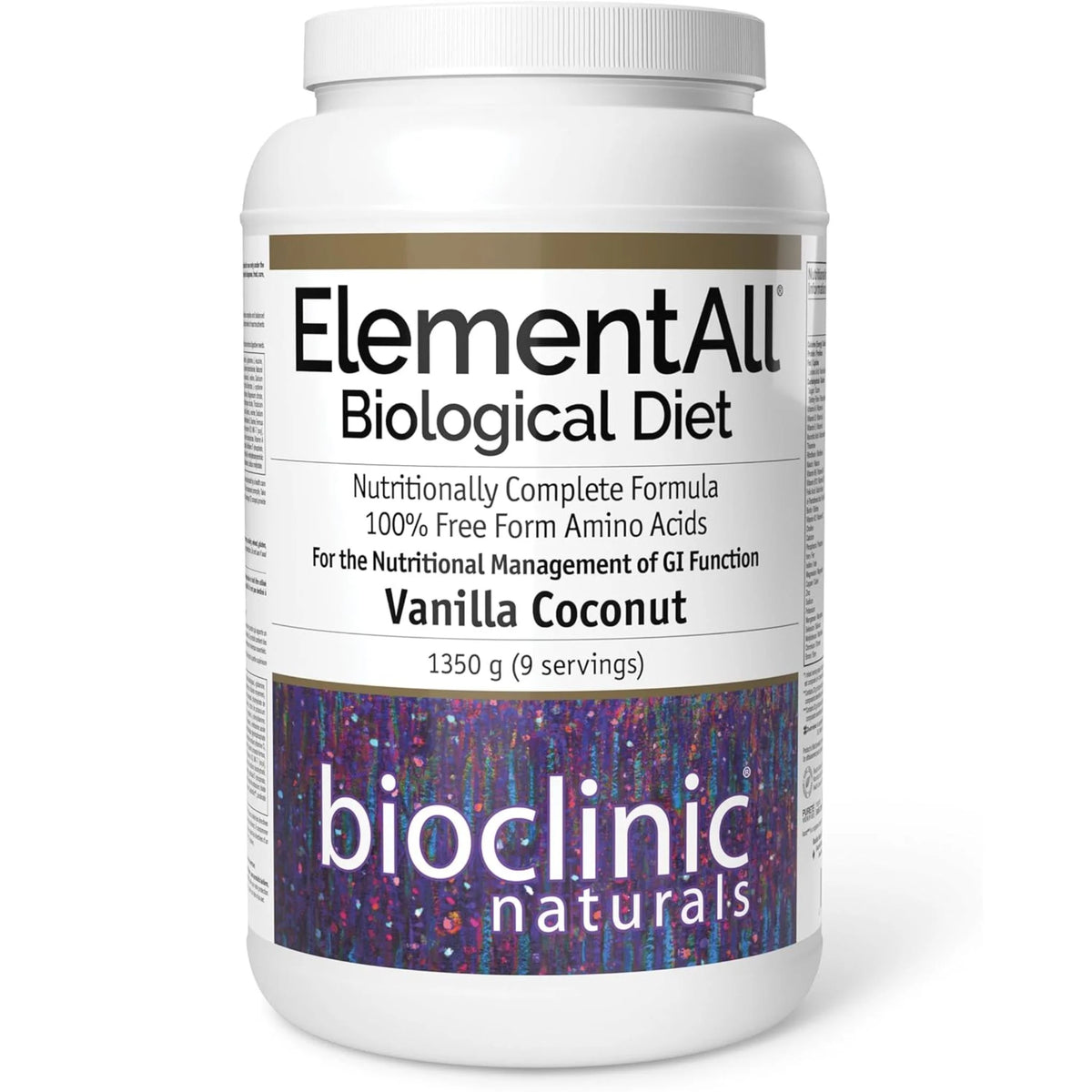 Bioclinic Naturals ElementAll Biologicl Diet Vanilla Coconut 1350g - Nature's Source Inc