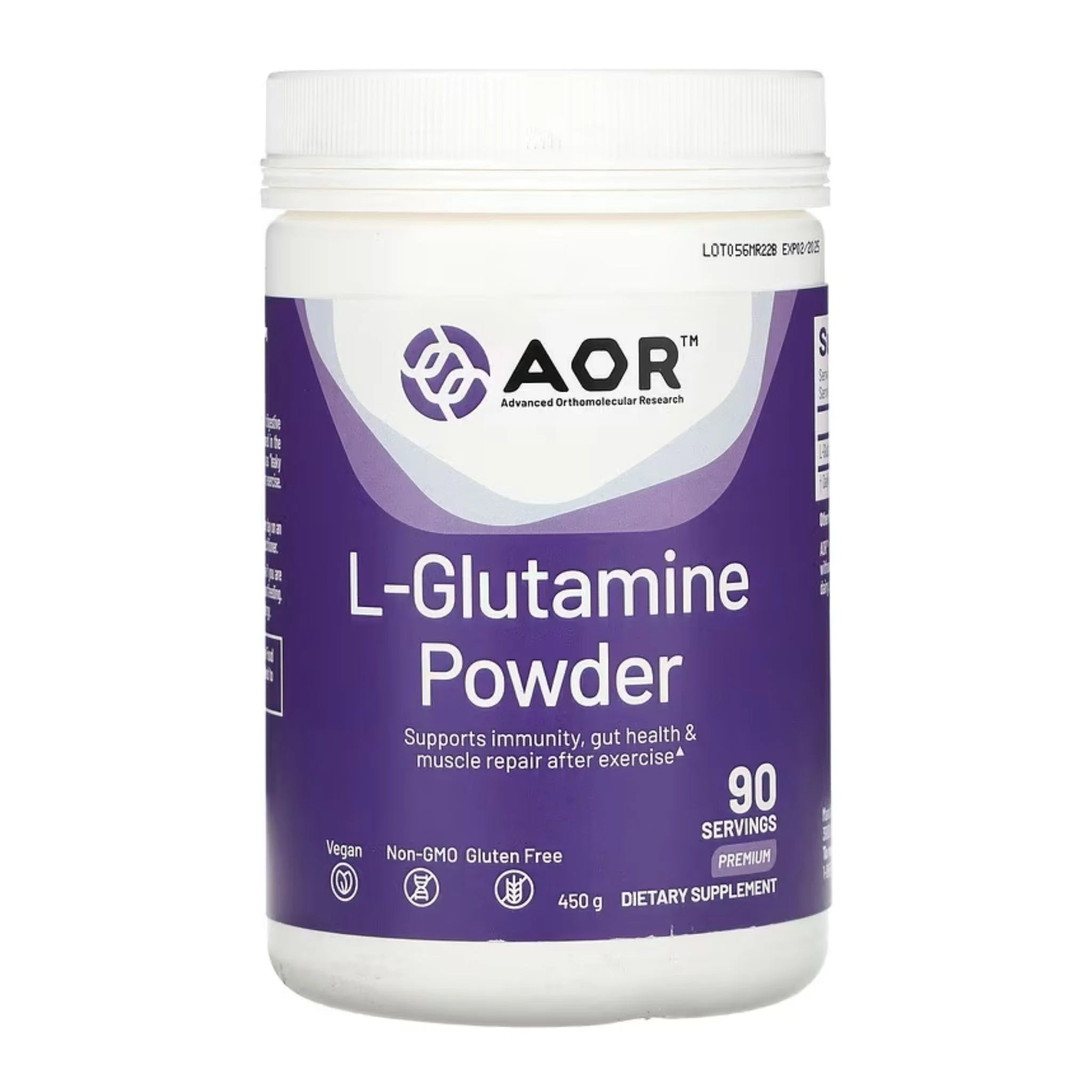 AOR L Glutamine Powder 450g, 90 Servings - Nature's Source Inc