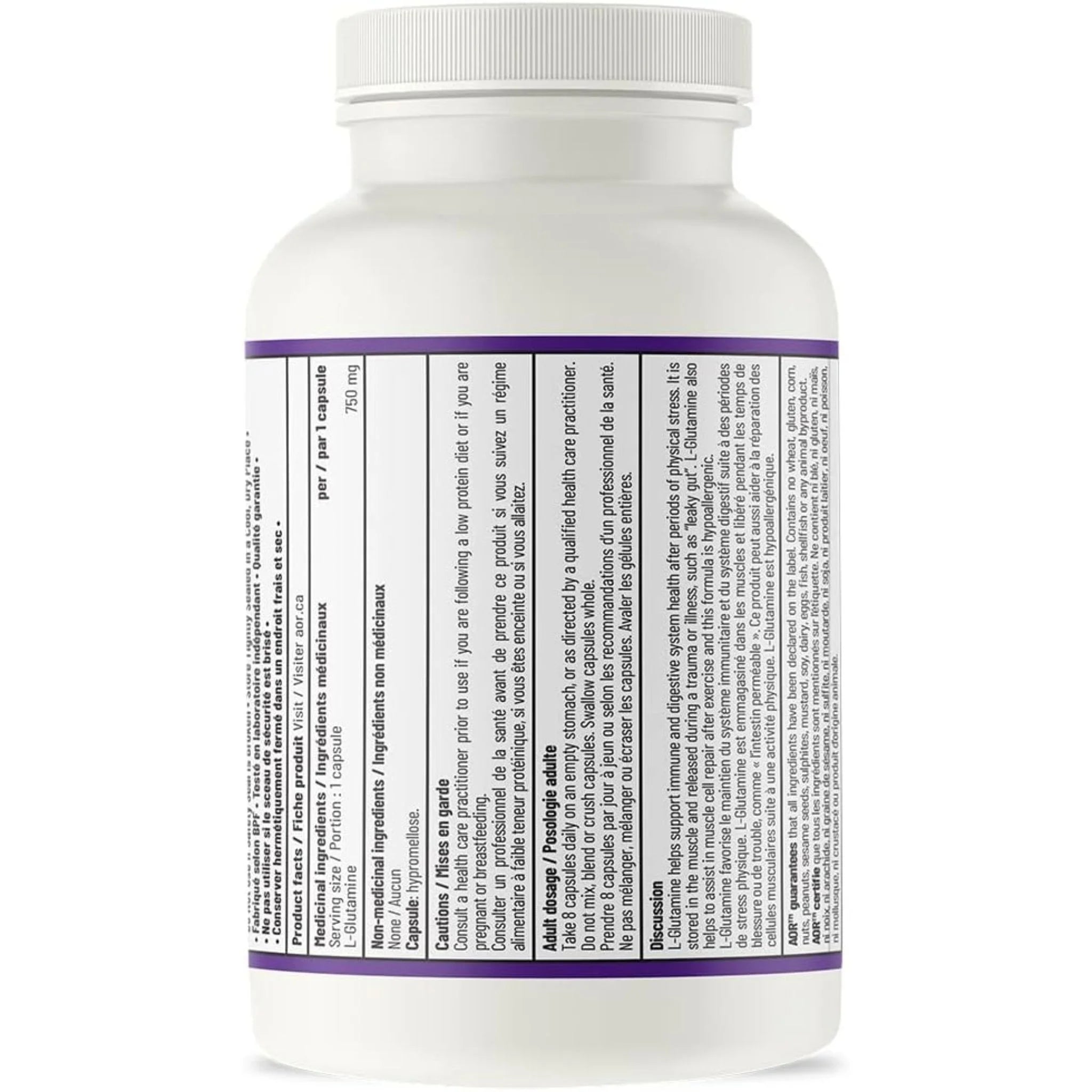 AOR L-Glutamine 120 Veg-Caps - Nature's Source Inc