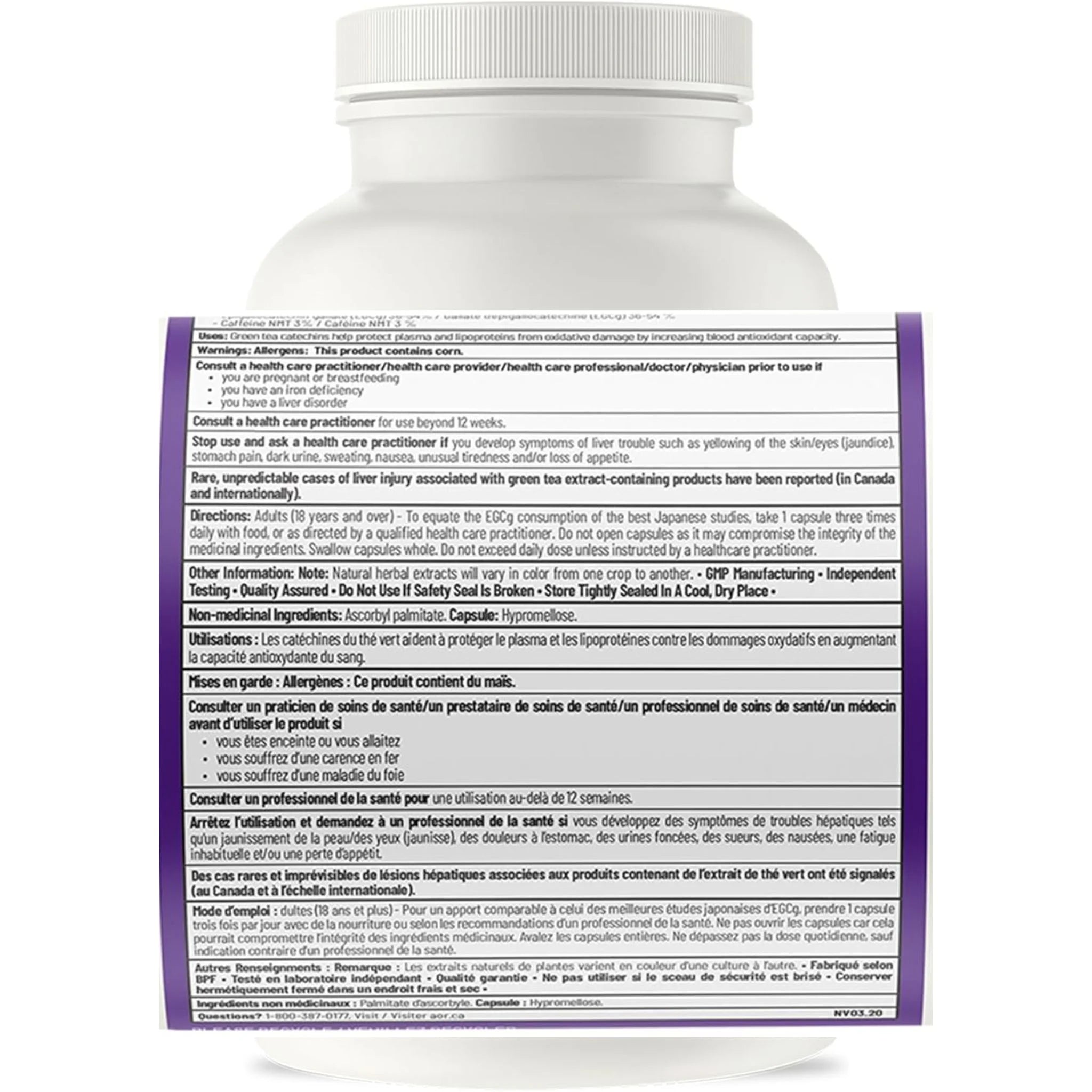 AOR Active Green Tea 180 Veg-Caps