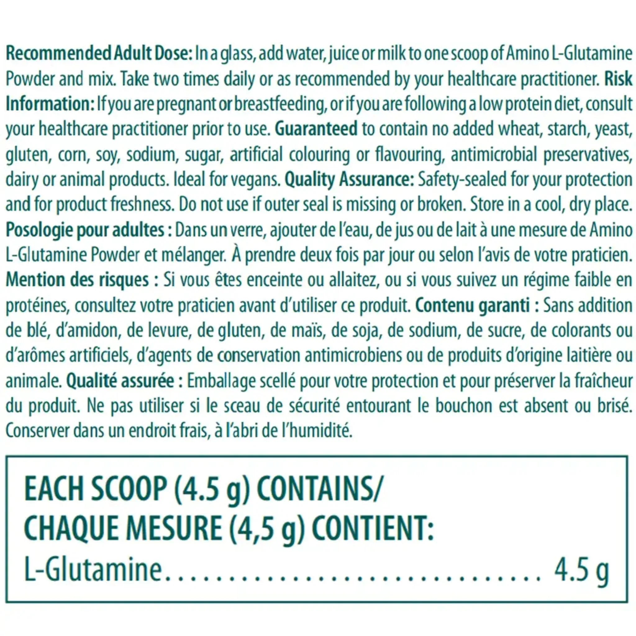 Genestra Brands Amino L-Glutamine Powder - 270g - Nature's Source Inc