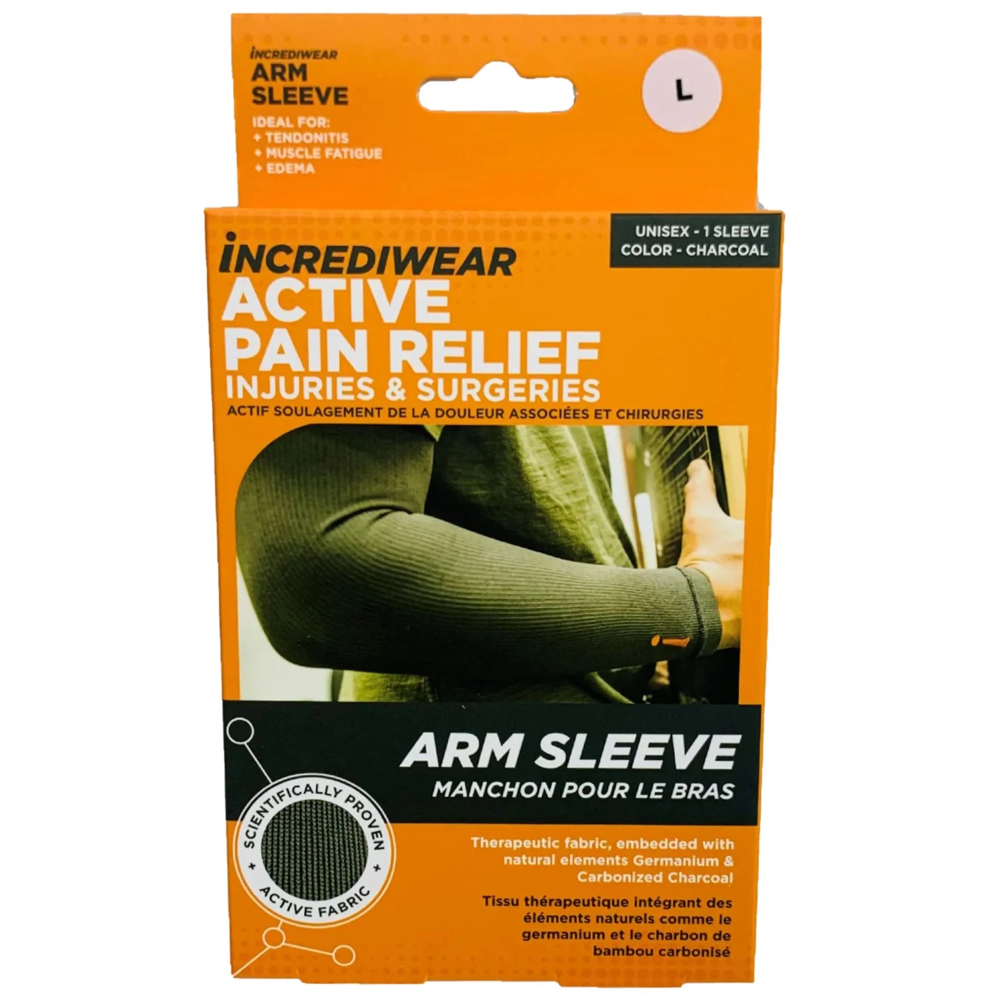Incrediwear Arm Sleeve Charcoal MD