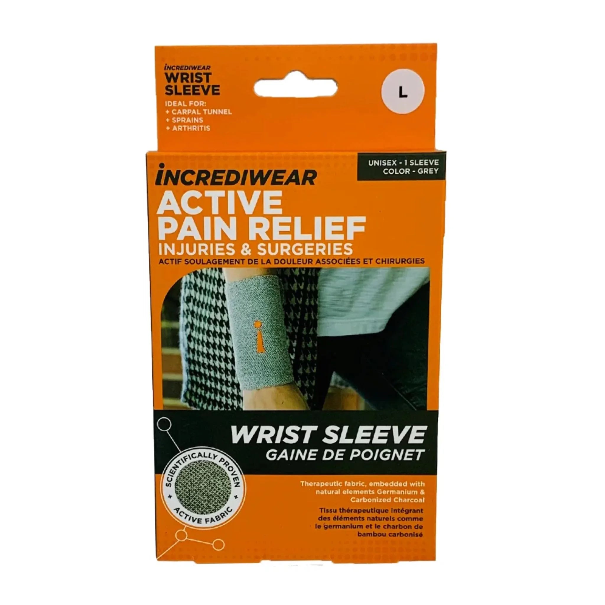Incrediwear IncrediBrace (Wrist Sleeve) Grey SM-MD