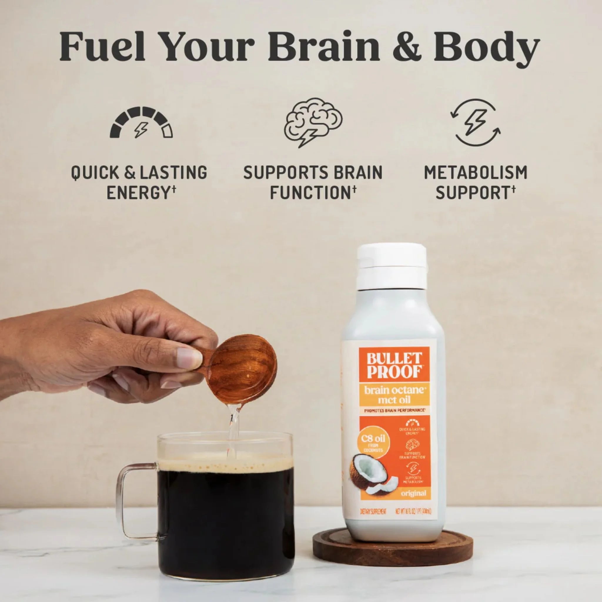 Bulletproof Brain Octane Oil (Medium Chain Trigylcerides) 473ml