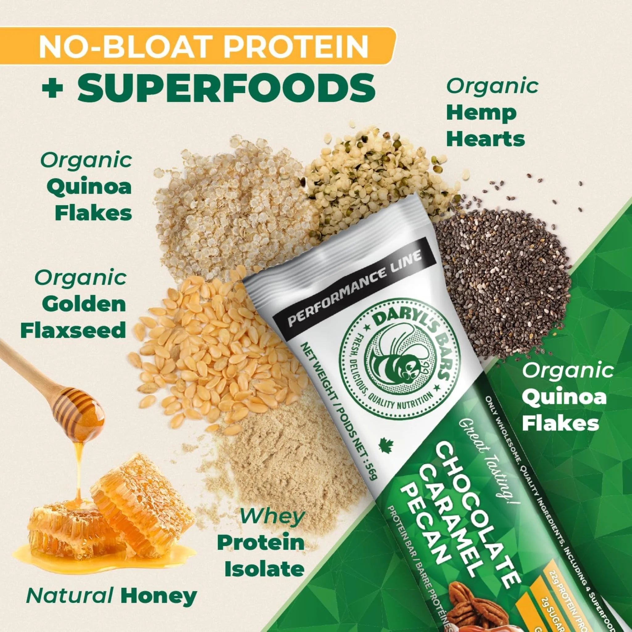 Daryl's Chocolate Caramel Pecan Protein bar 56g