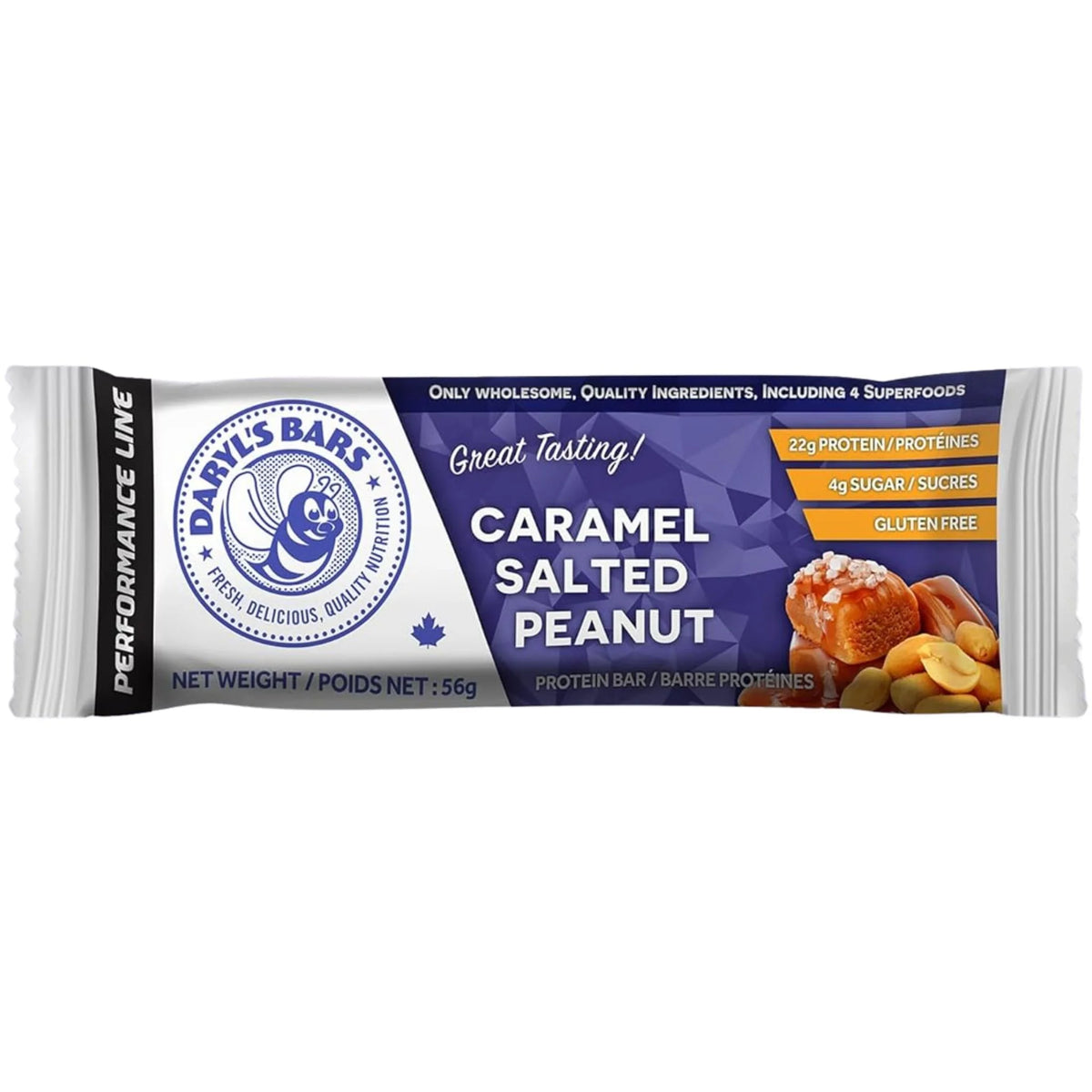 Daryl's Caramel Salted Peanut Protein Bar 56g
