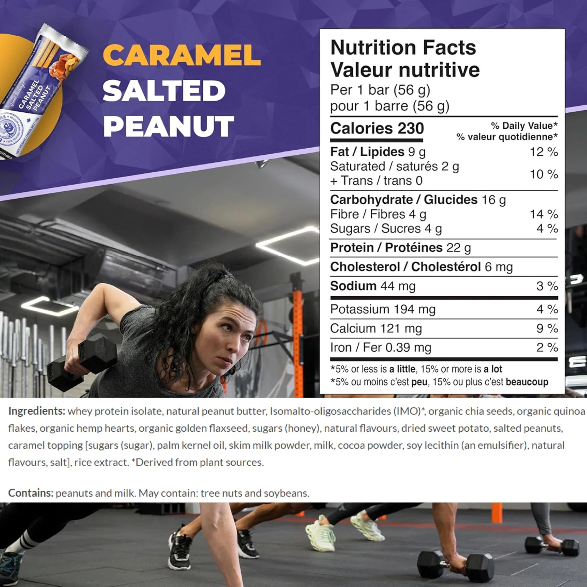 Daryl's Caramel Salted Peanut Protein Bar 56g