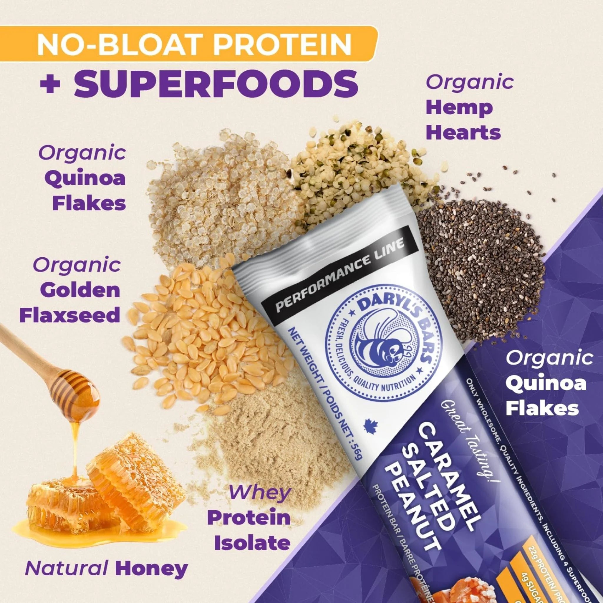 Daryl's Caramel Salted Peanut Protein Bar 56g