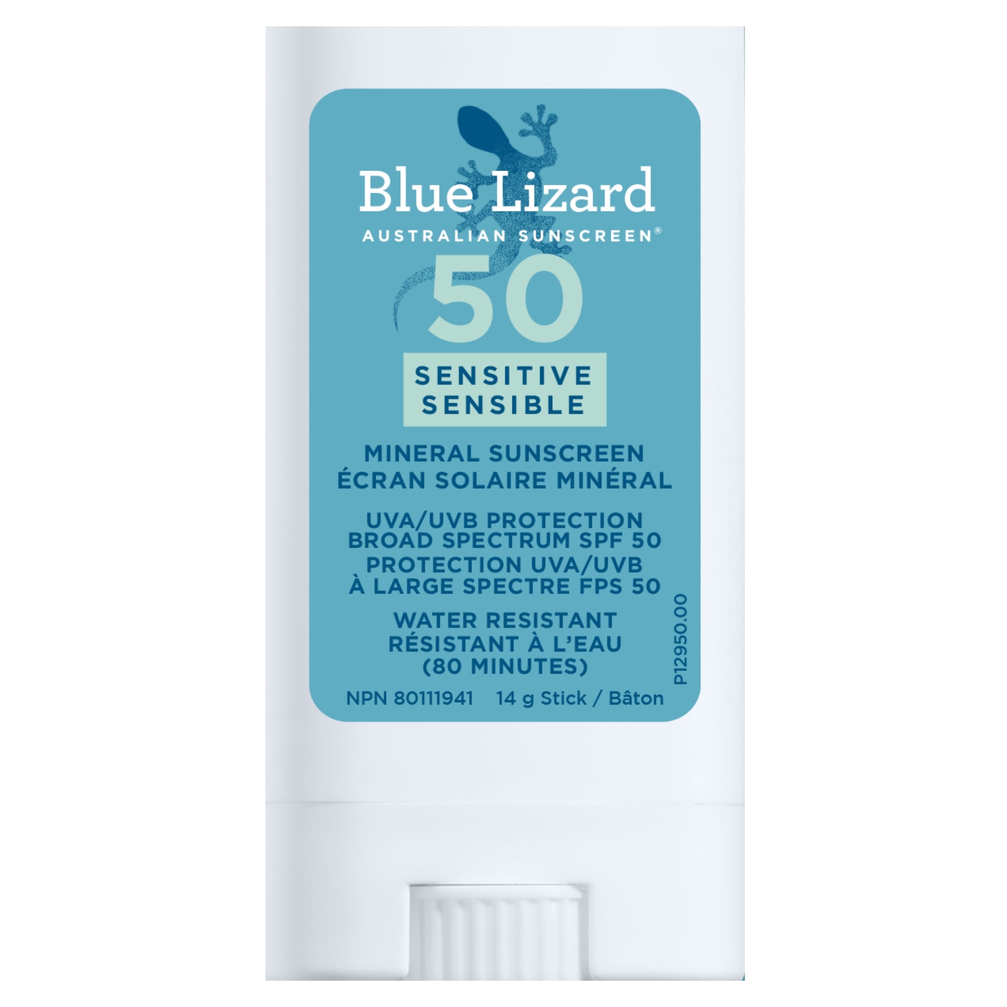 Blue Lizard Sunscreen Sensitive Stick SPF 50 14g - Nature's Source Inc