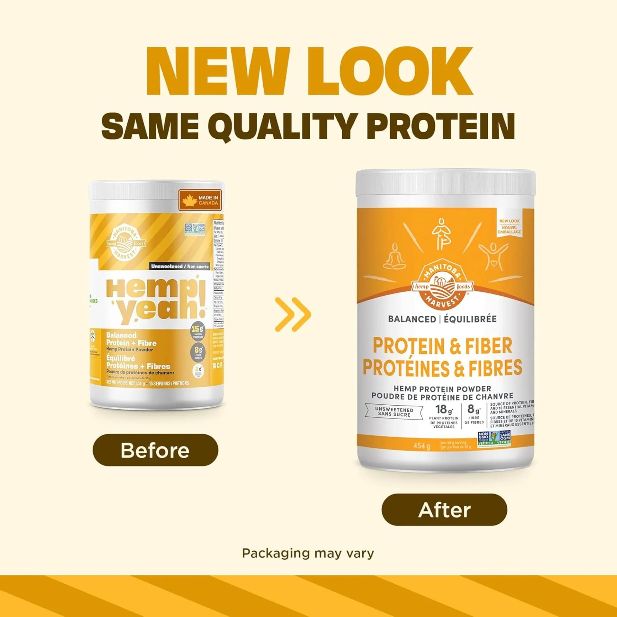 Manitoba Harvest Hemp Yeah Balanced Plant Protein and Fibre - 454g