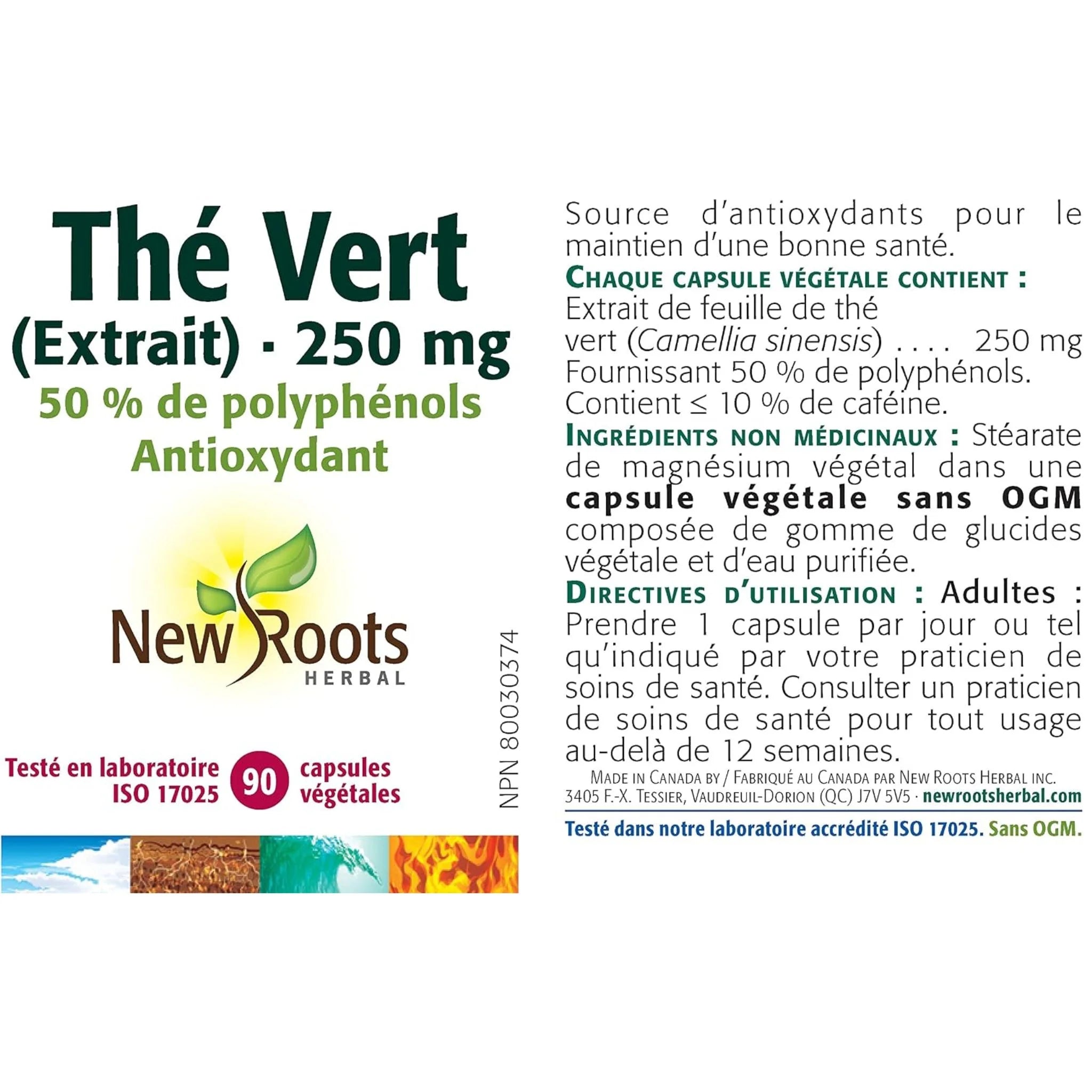 New Roots Green Tea 250 Mg 90C