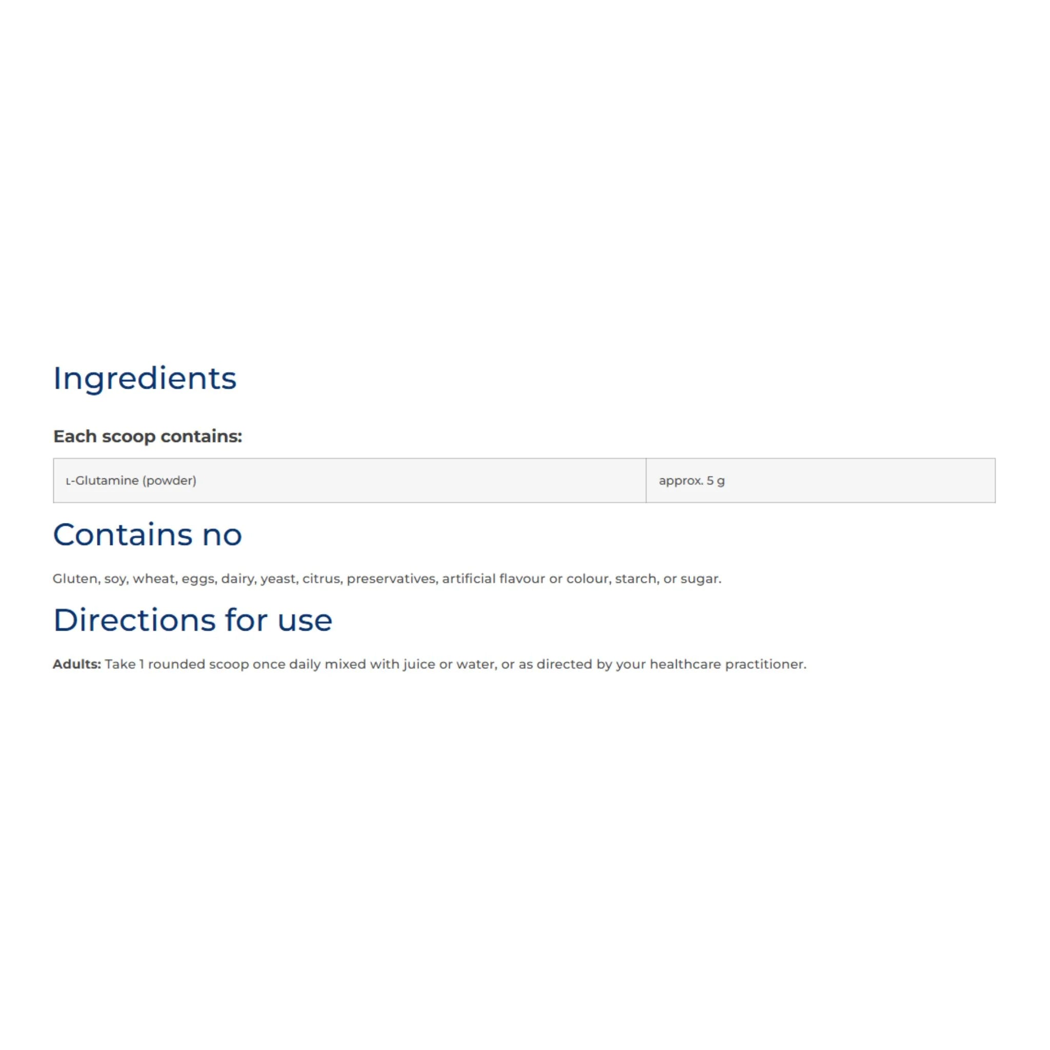 NFH L - Glutamine Supplements (300g) - Nature's Source Inc