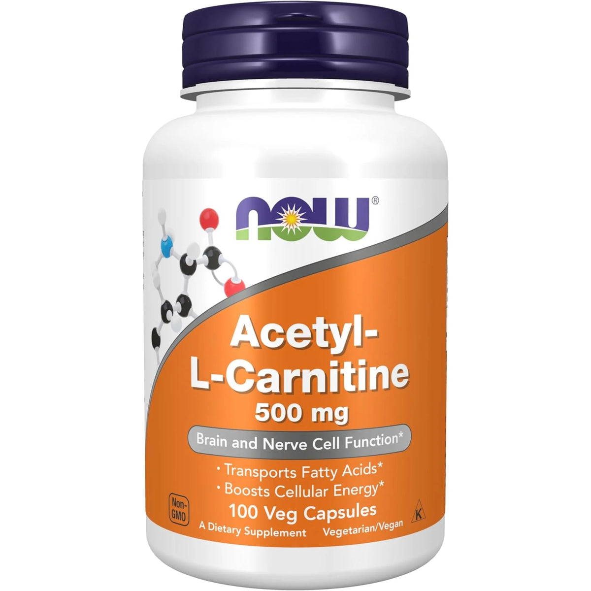 Now Acetyl L Carnitine 500mg 100 Capsules