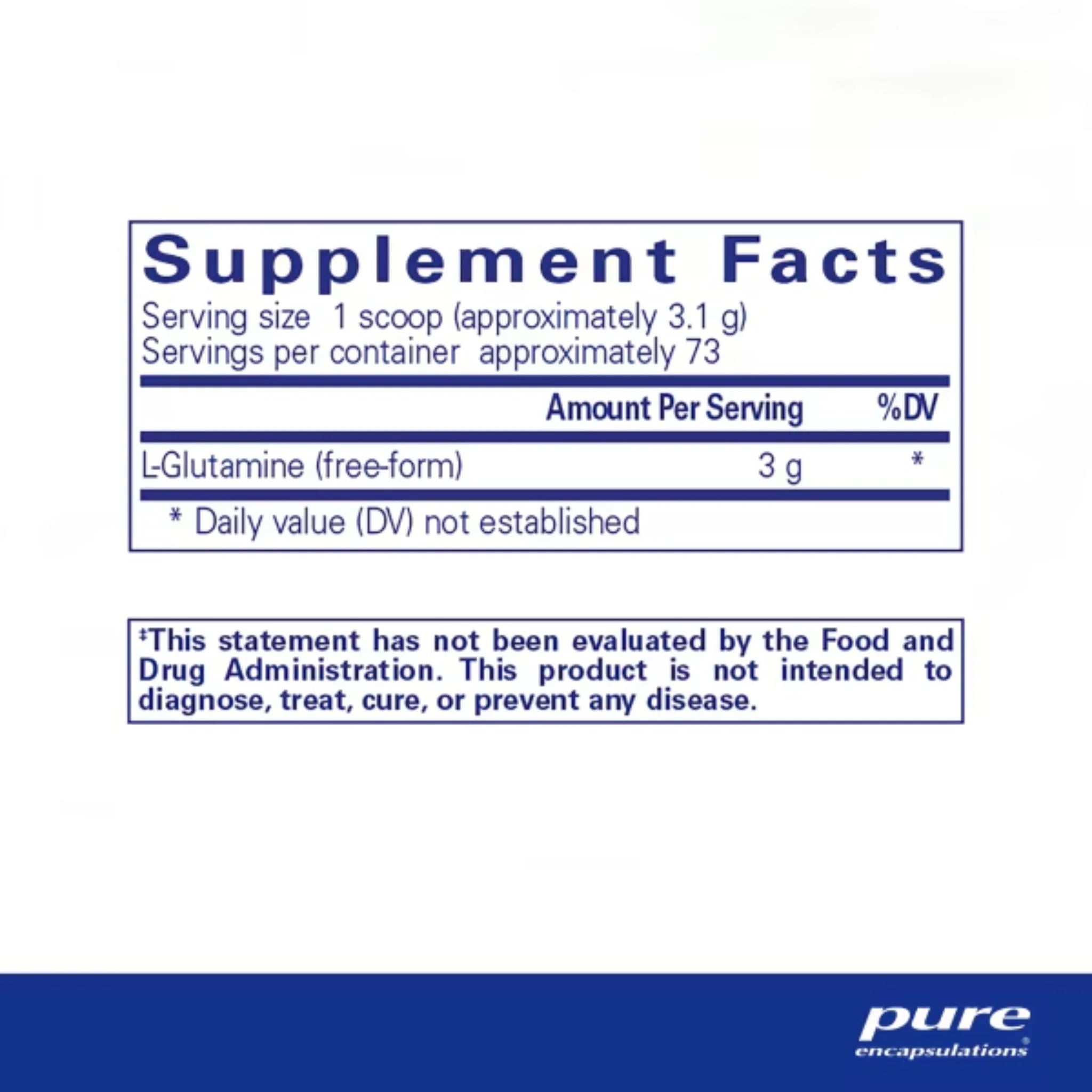 Pure Encapsulations L-Glutamine 227g