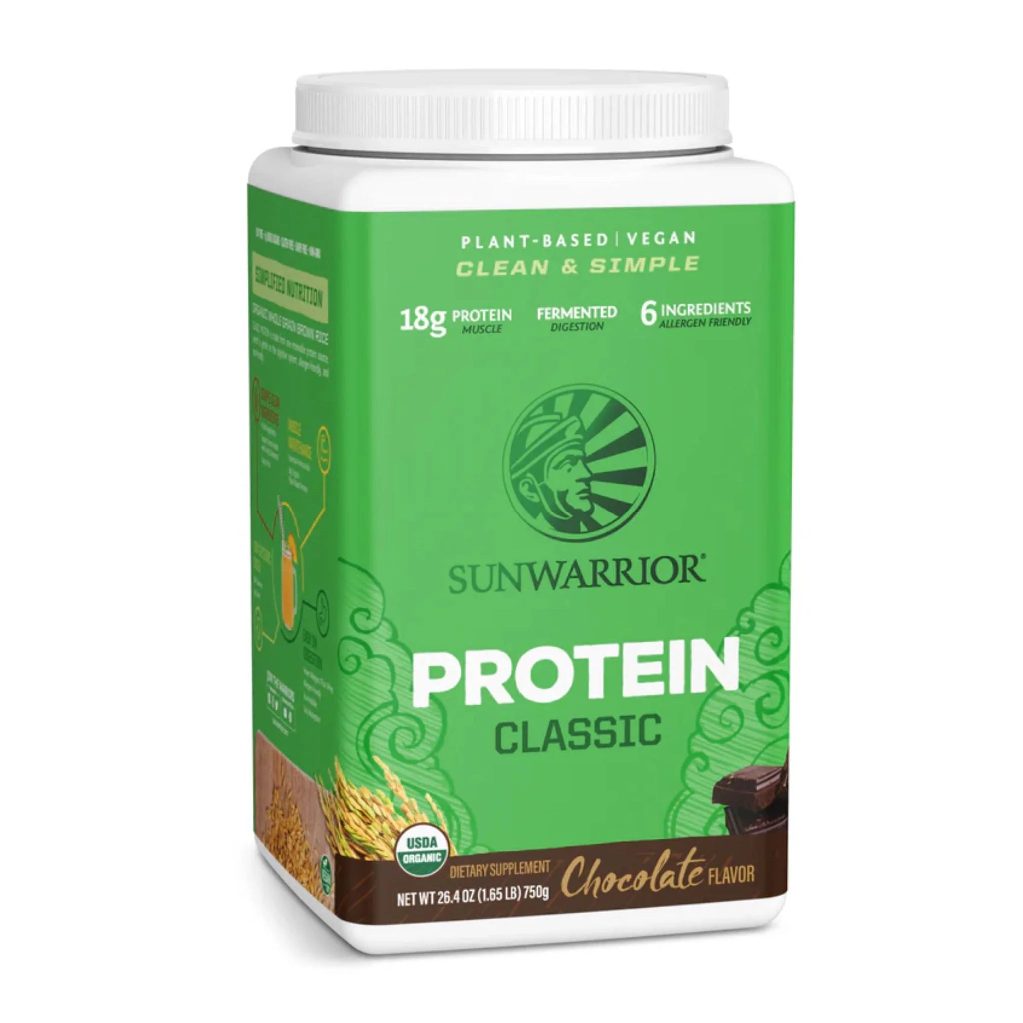 Sunwarrior Classic Rice Protein Chocolate 750 g - Nature's Source Inc