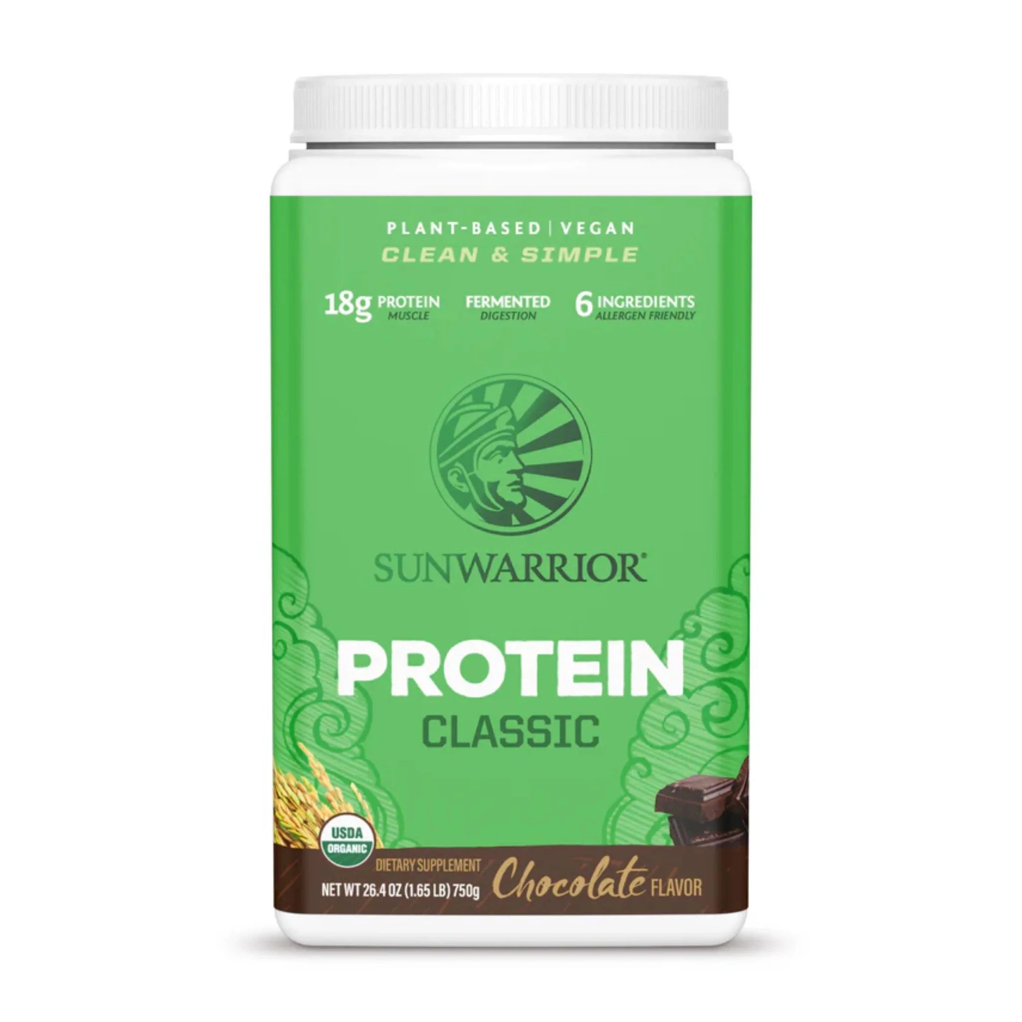 Sunwarrior Classic Rice Protein Chocolate 750 g - Nature's Source Inc