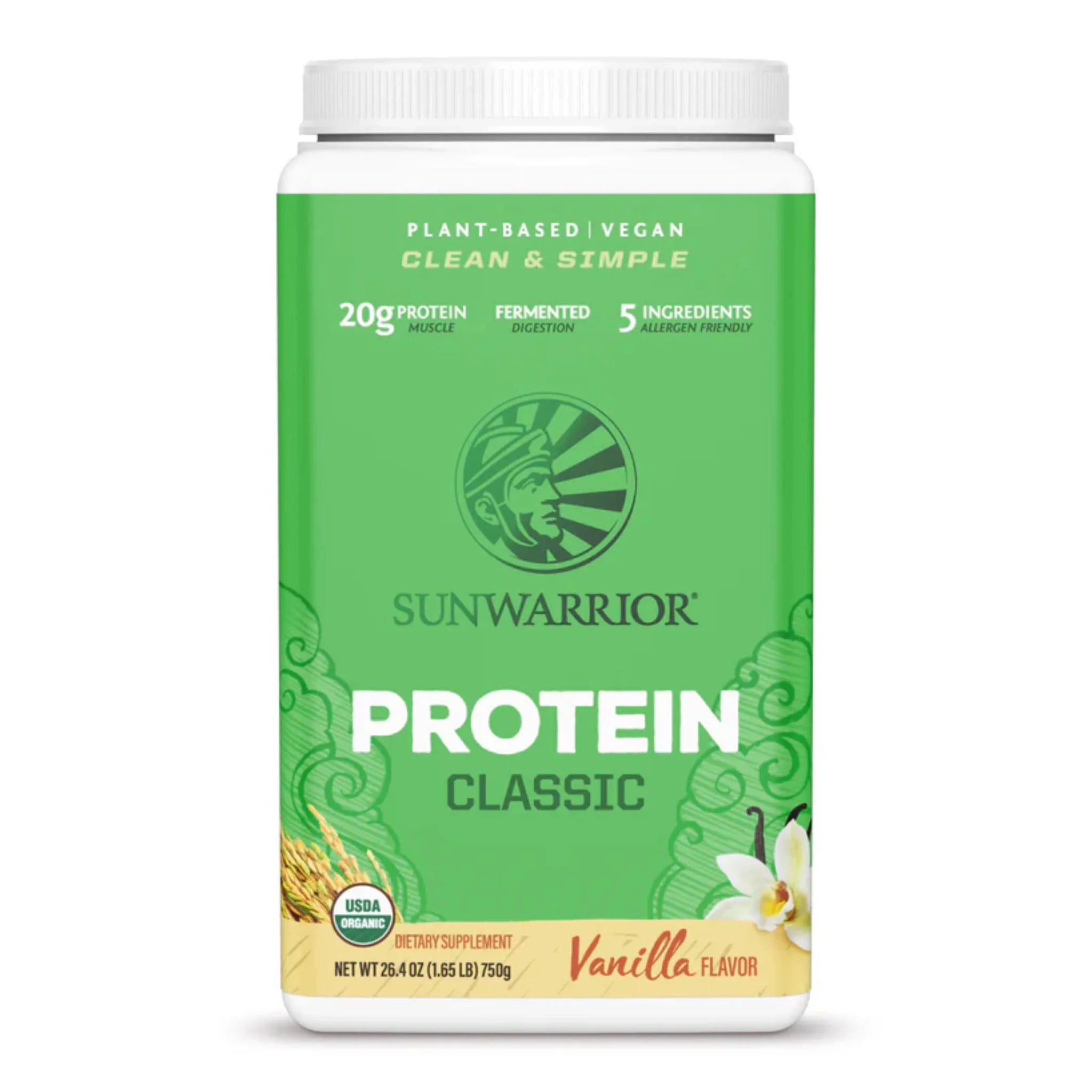 Sunwarrior Classic Rice Protein Vanilla 750 g - Nature's Source Inc
