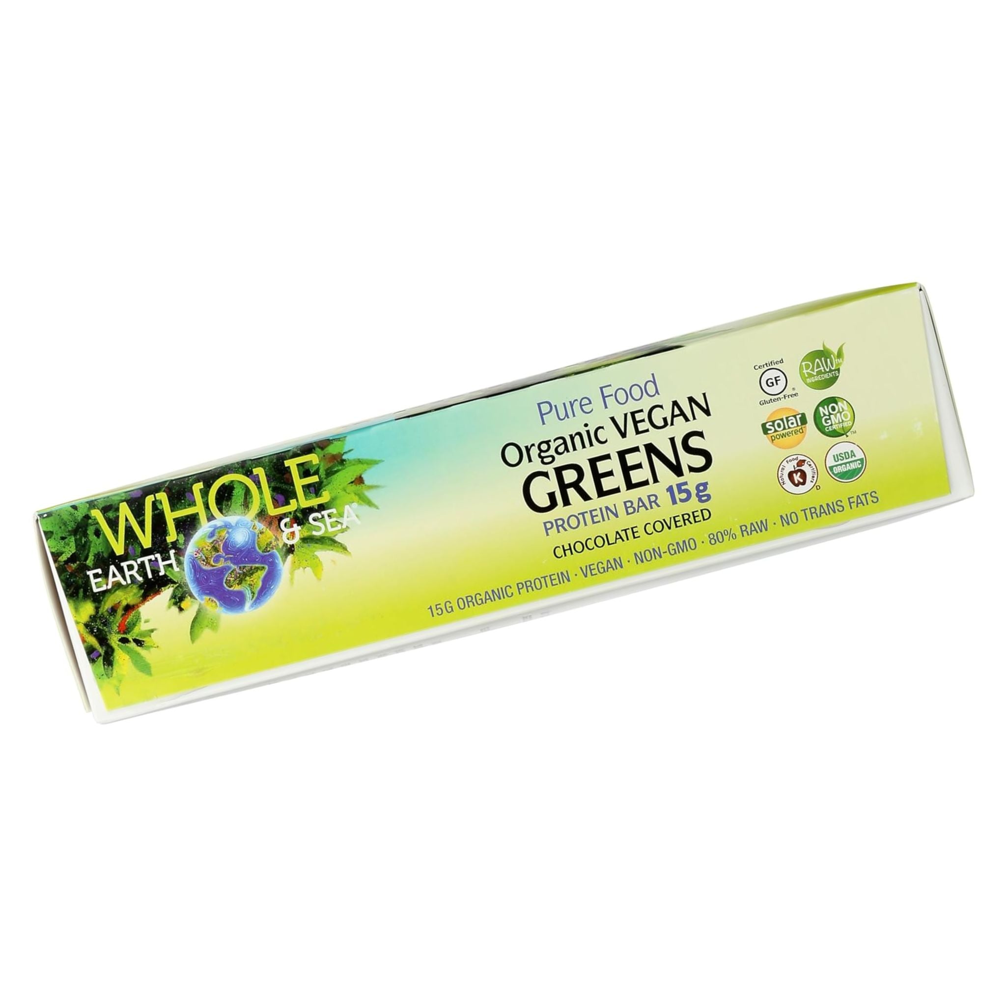 Natural Factors Whole Earth & Sea Organic Vegan Greens Protein Bar per bx of 6 (6 bar) - Nature's Source Inc