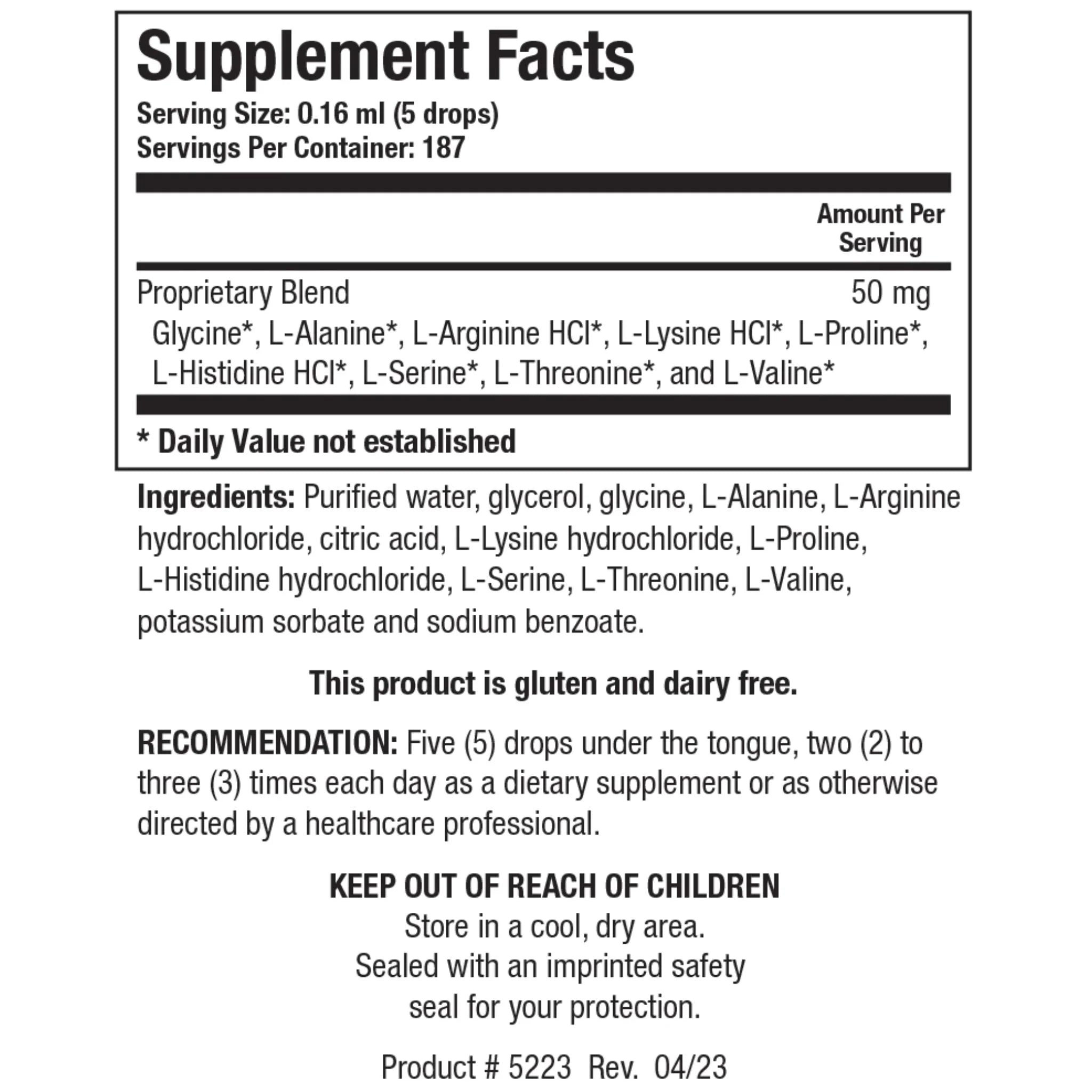 Biotics Research Amino Acid Quick-Sorb 60ml