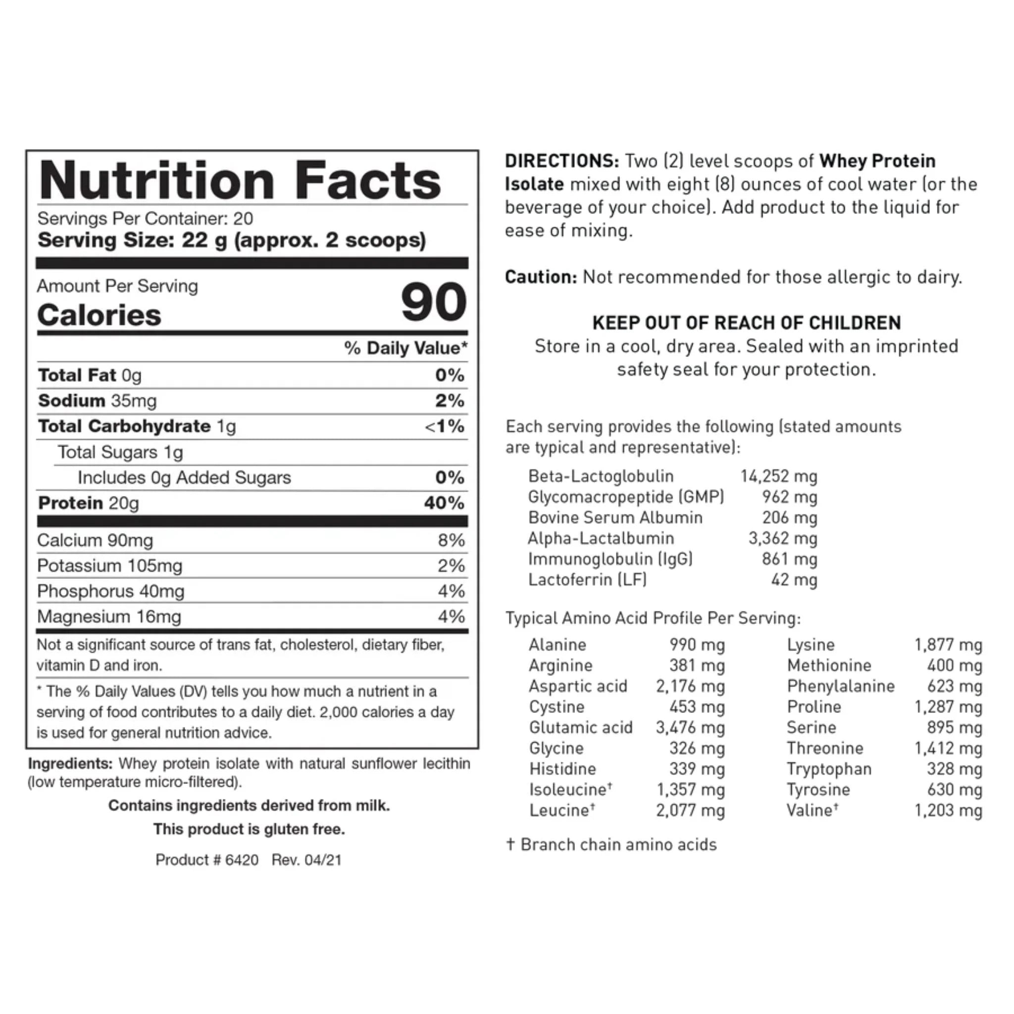 Biotics Research Whey Protein Isolate 454g - Nature's Source Inc
