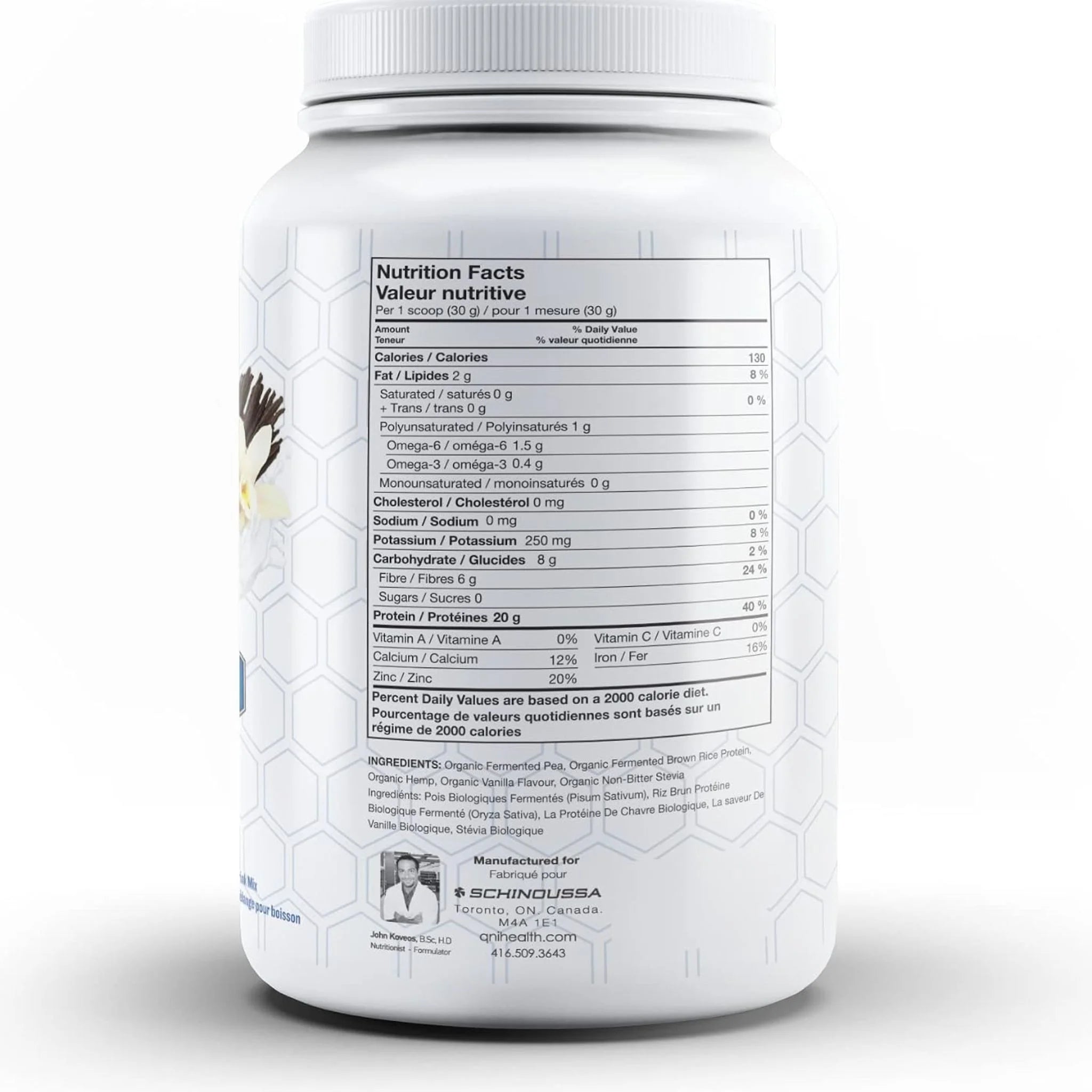 Schinoussa Raw Vegan Protein Vanilla 840g
