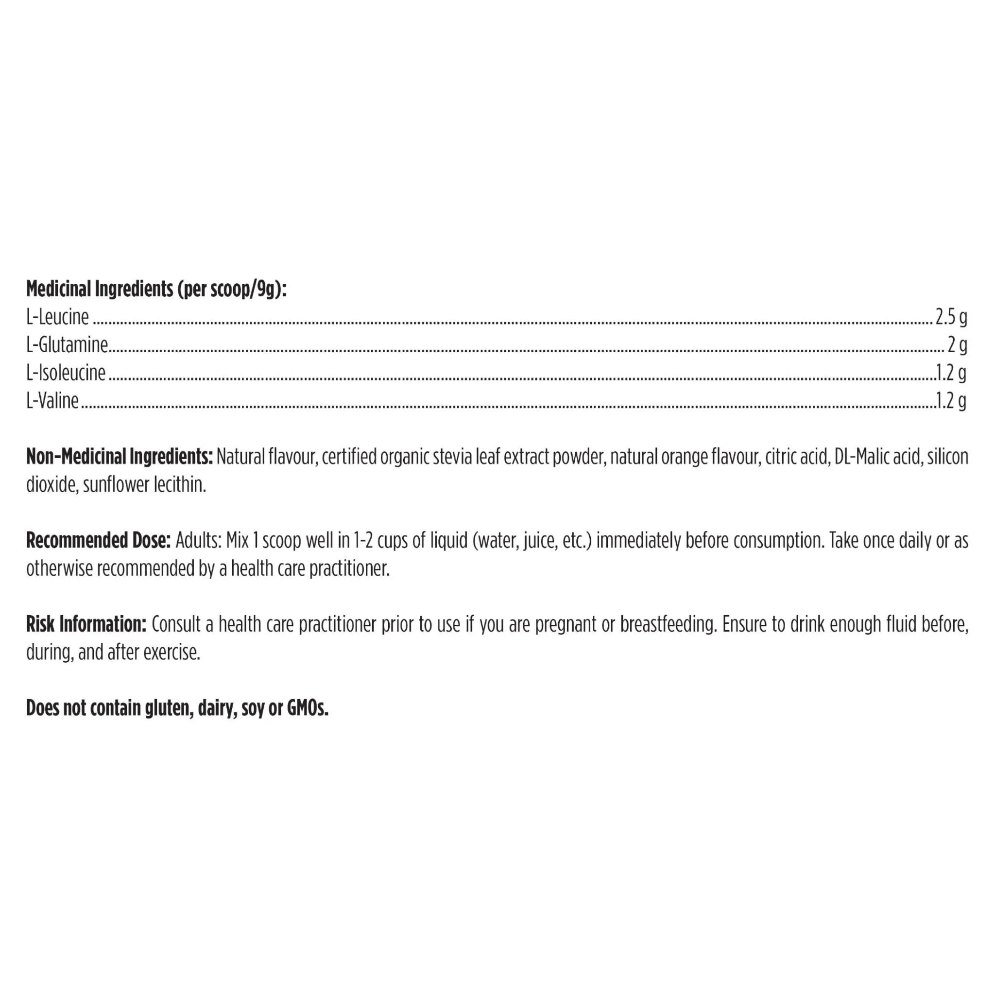 Designs for Health BCAA Powder with L-Glutamine 270 Grams