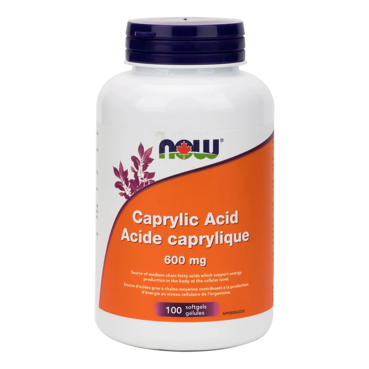 Now Caprylic Acid 600mg 100sg