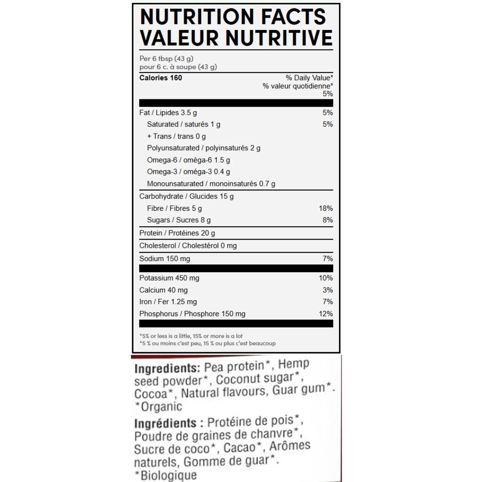 Manitoba Harvest Hemp Yeah Plant Protein - Chocolate 454 gm