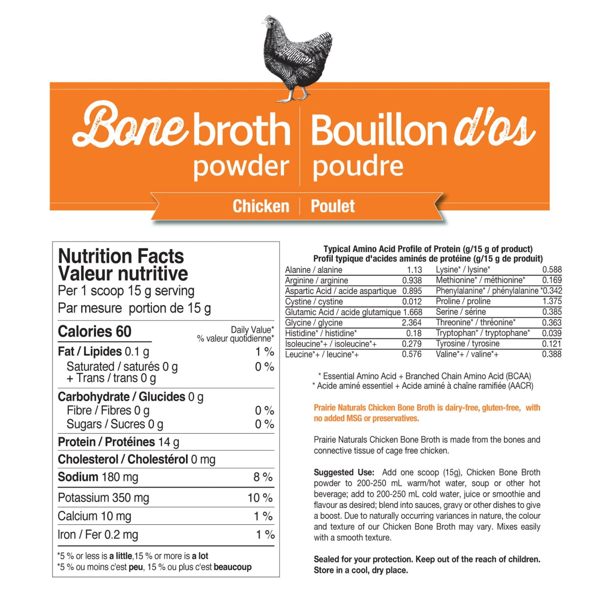 Prairie Organic Bone Broth Protein Chicken 300g