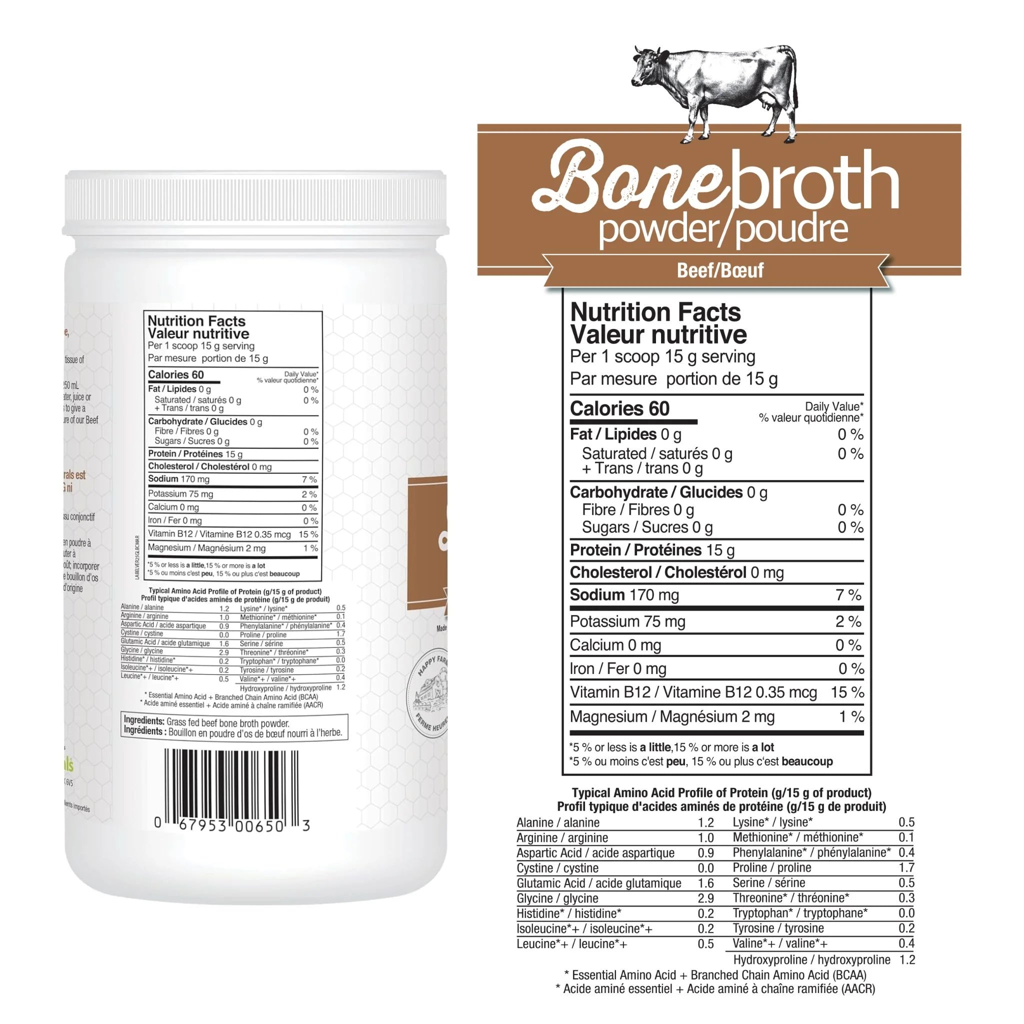 Prairie Organic Bone Broth Protein Beef 300g
