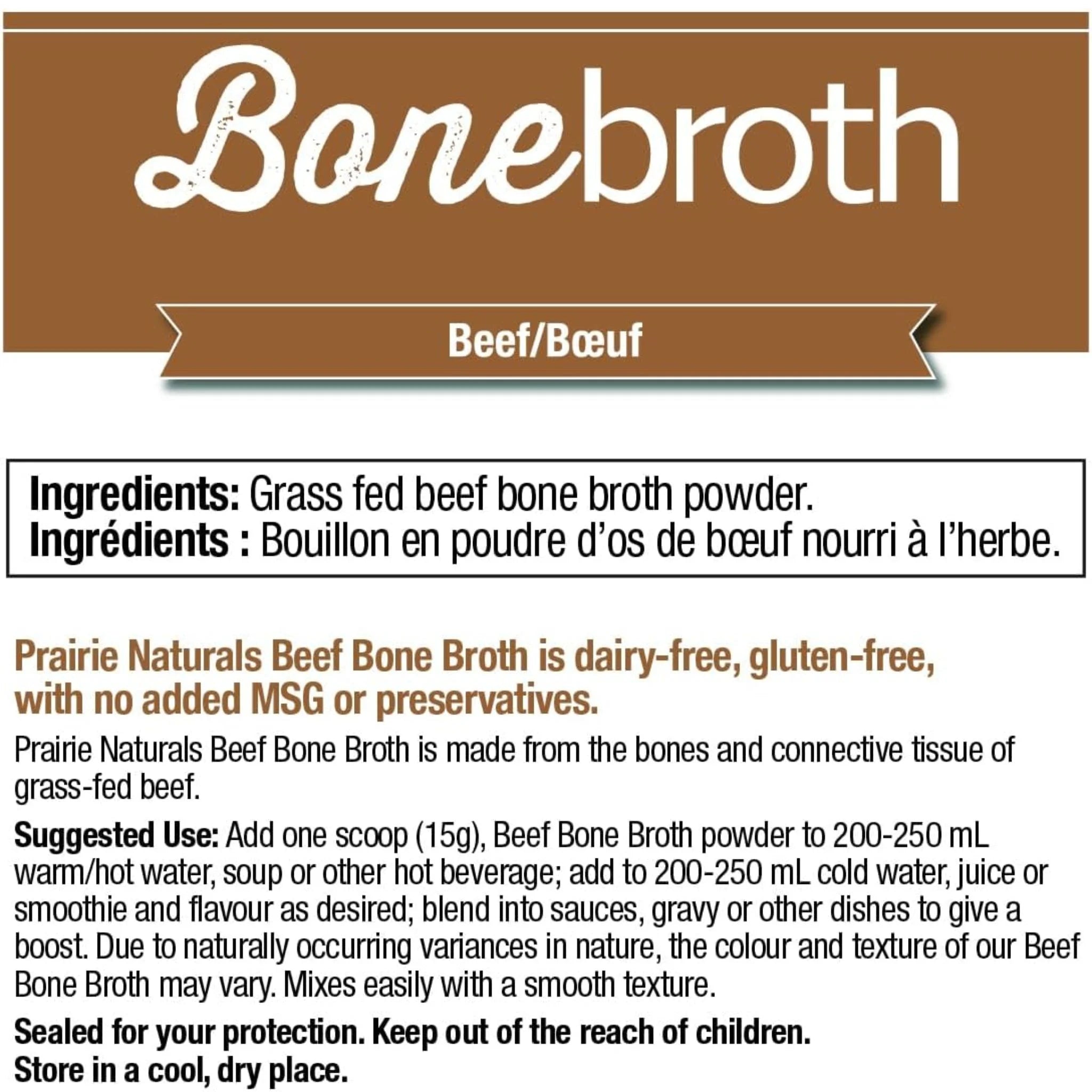 Prairie Organic Bone Broth Protein Beef 300g