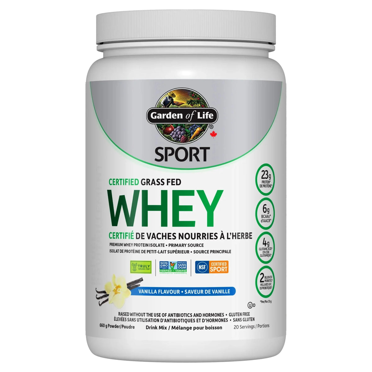 Garden of Life Sport Certified Grass Fed Whey Vanilla 660g