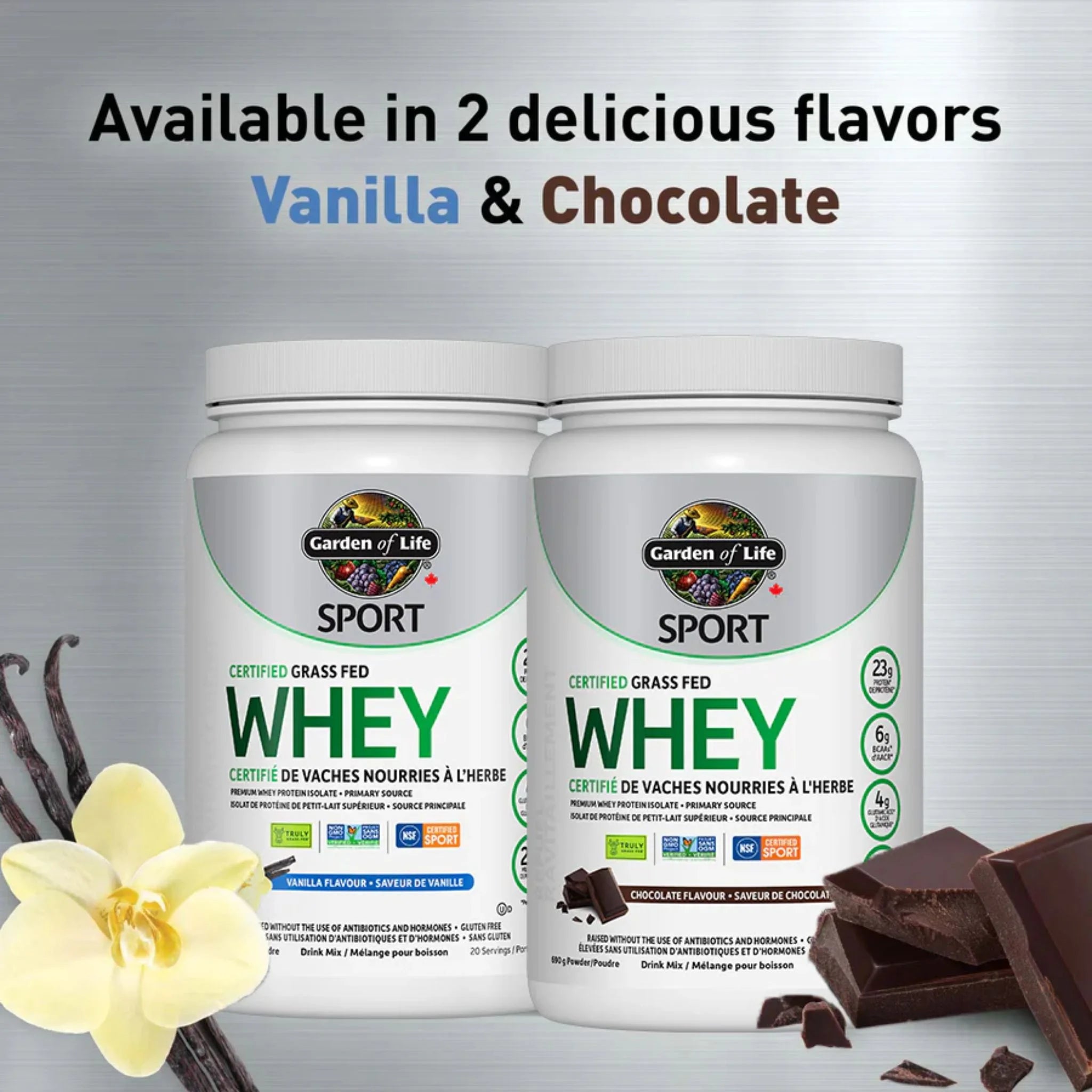 Garden of Life Sport Certified Grass Fed Whey Chocolate 690g