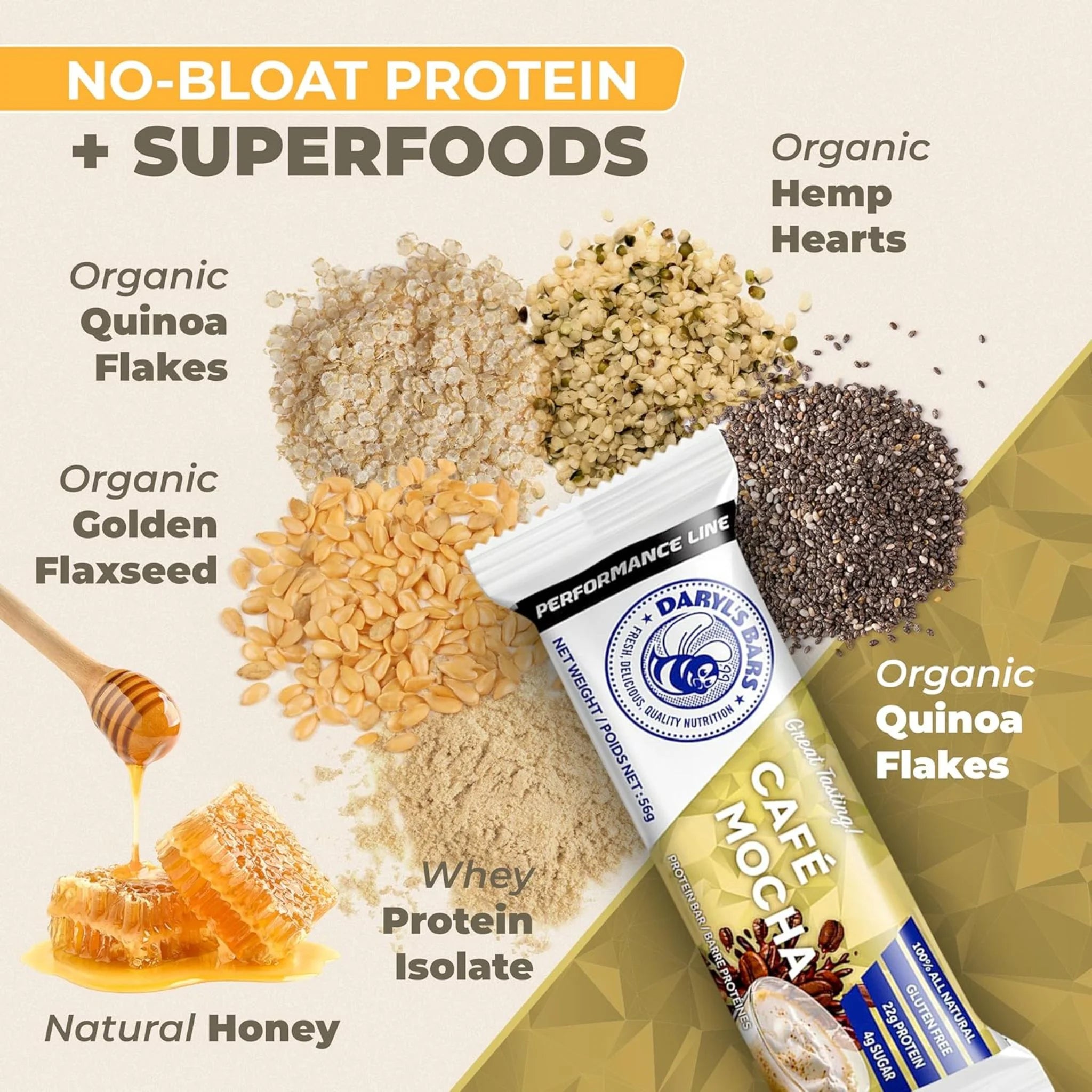 Daryl's Cafe Mocha Protein Bar 56g