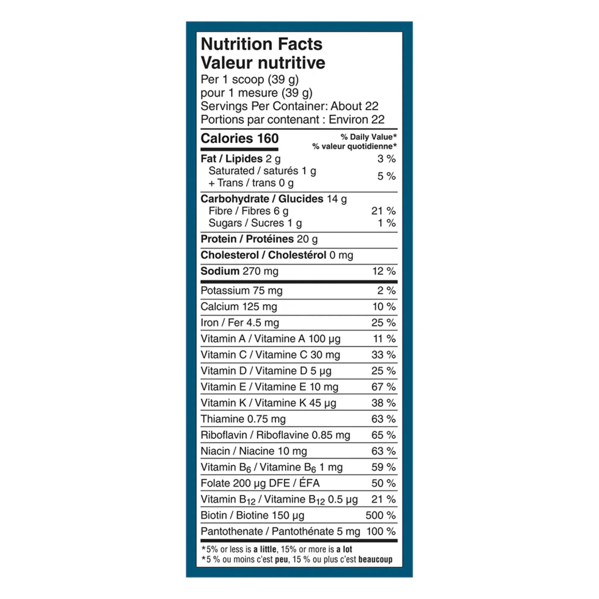 Vega Natural Unsweetened One All - In - One Shake - 860g - Nature's Source Inc