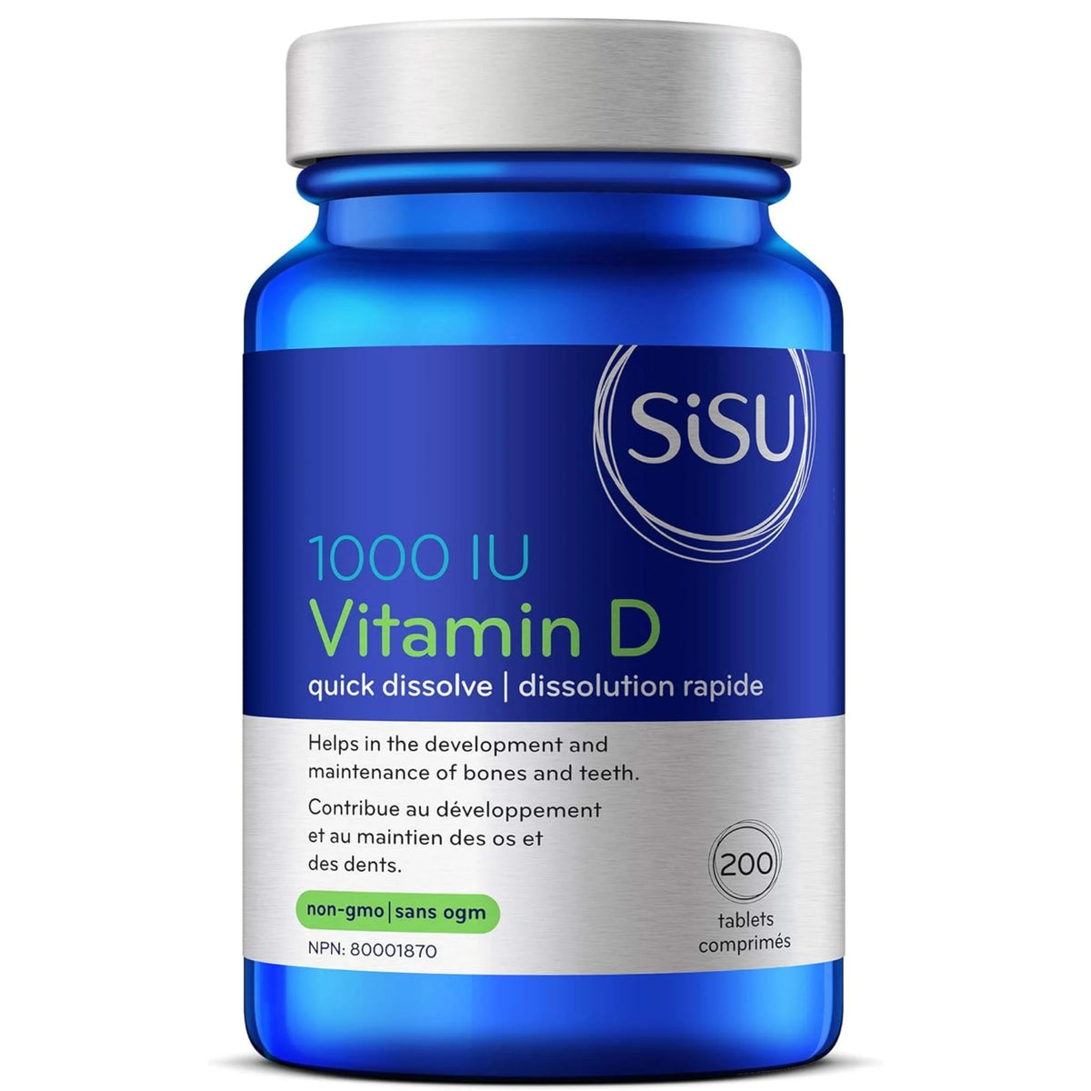 Sisu Vitamin D 1000 IU - 200 Tablets - Nature's Source Inc