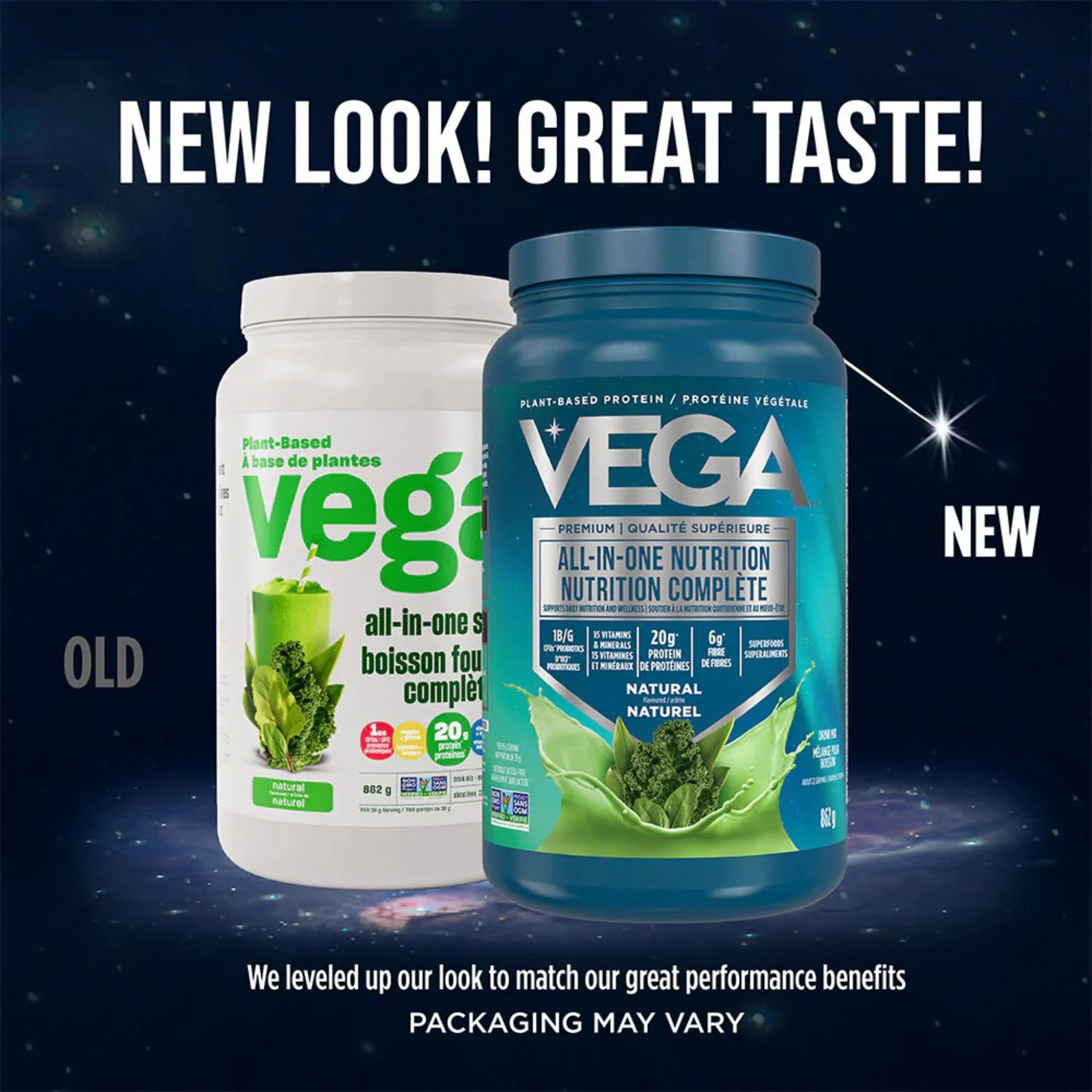 Vega Natural Unsweetened One All - In - One Shake - 860g - Nature's Source Inc