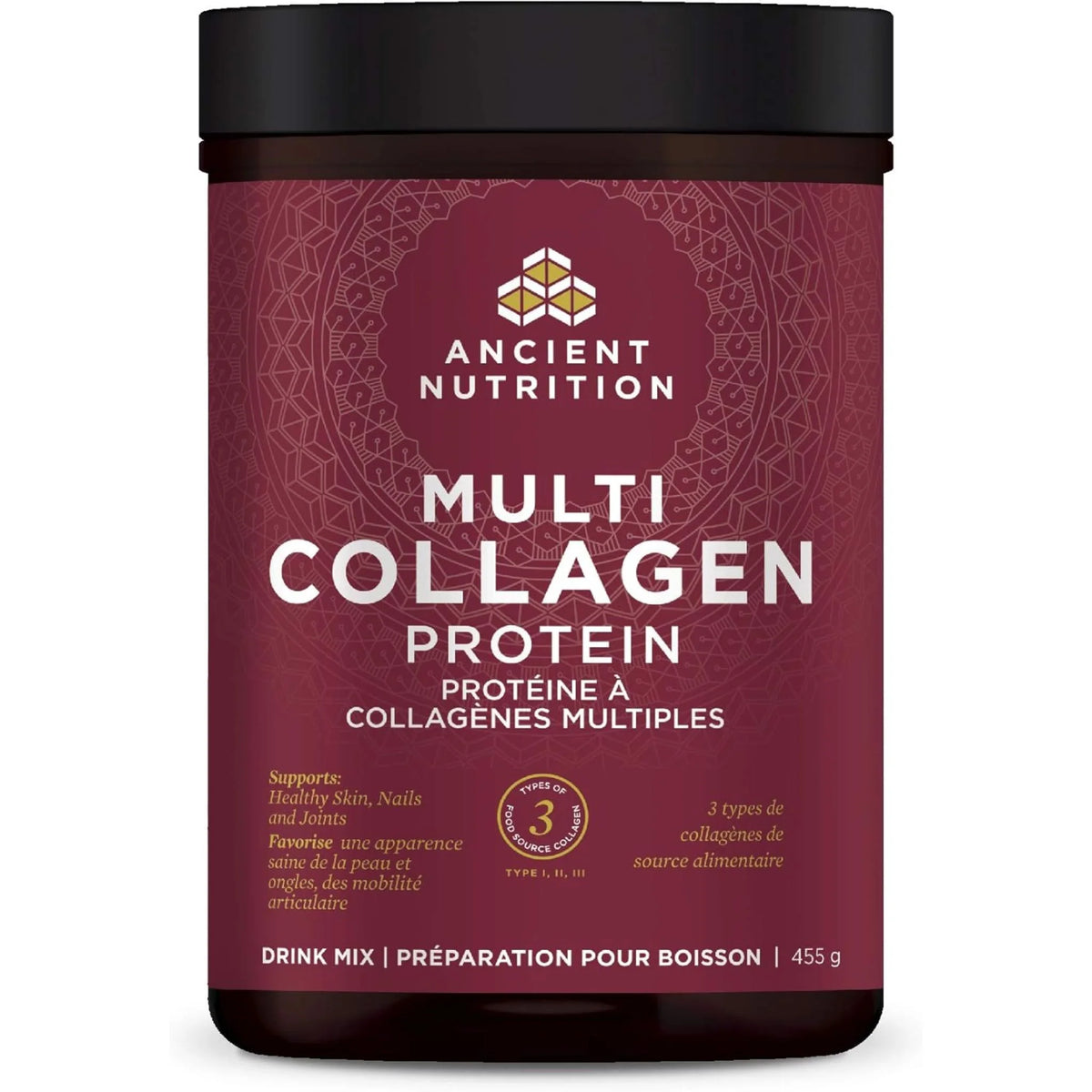 Ancient Nutrition Multi Collagen Protein (3 Types of Collagens), 455 g