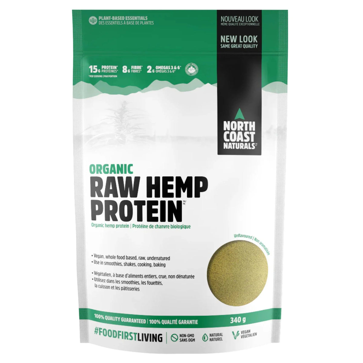 North Coast Naturals Organic Raw Hemp Protein Powder 340g