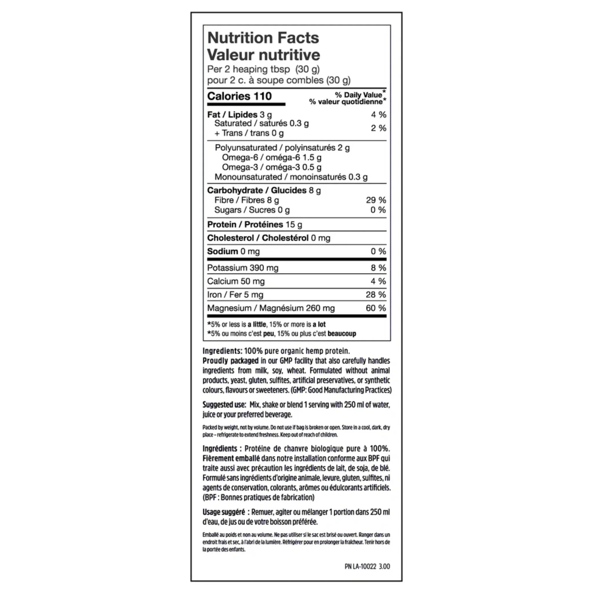 North Coast Naturals Organic Raw Hemp Protein Powder 340g