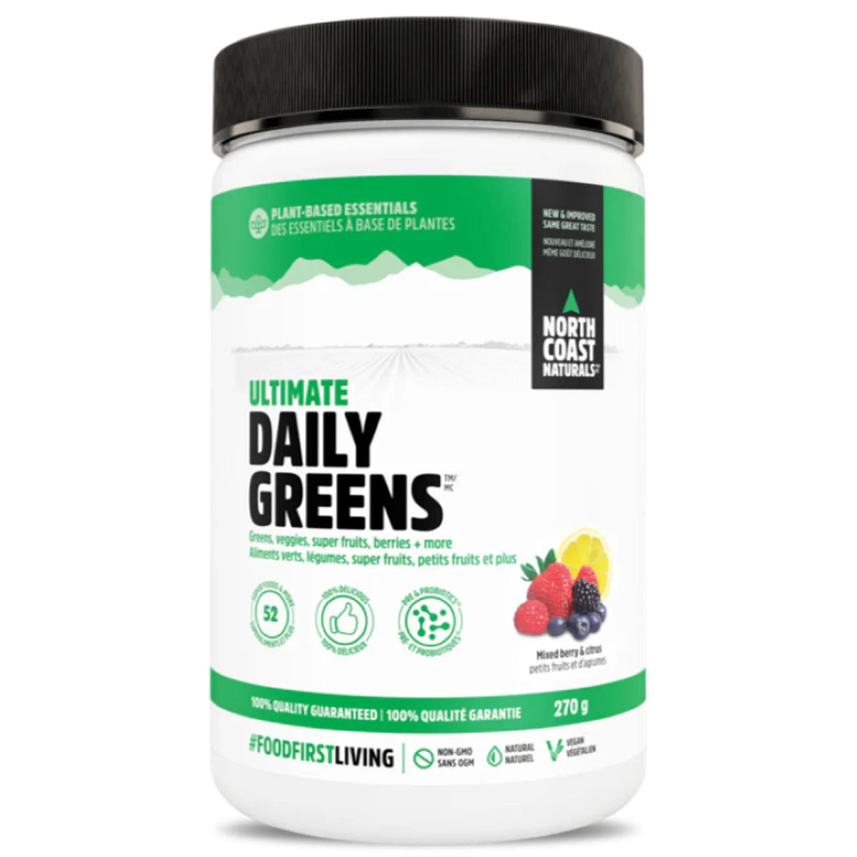 North Coast Naturals Mixed Berry & Citrus Ultimate Daily Greens - 270g