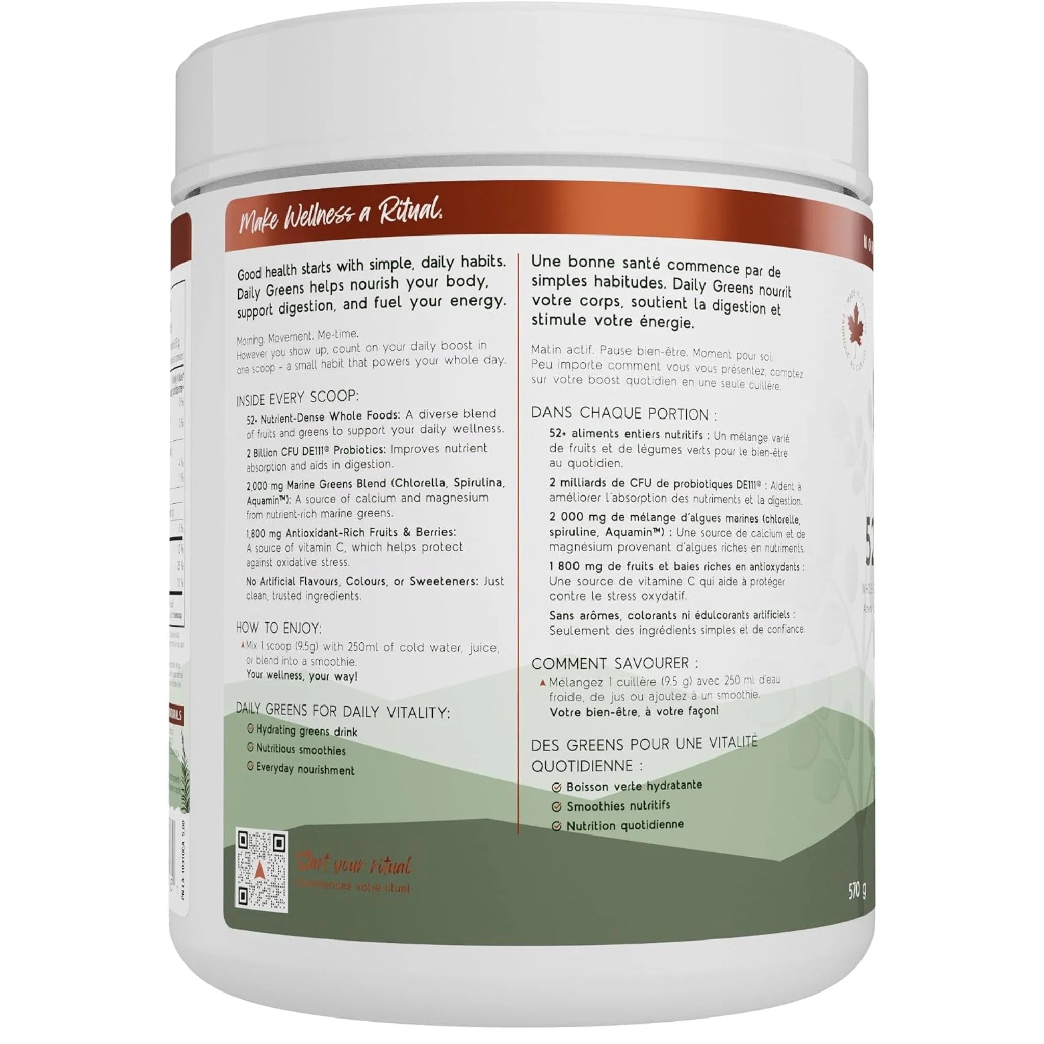 North Coast Naturals Daily Greens Superfood Blend Berry Medley 570g
