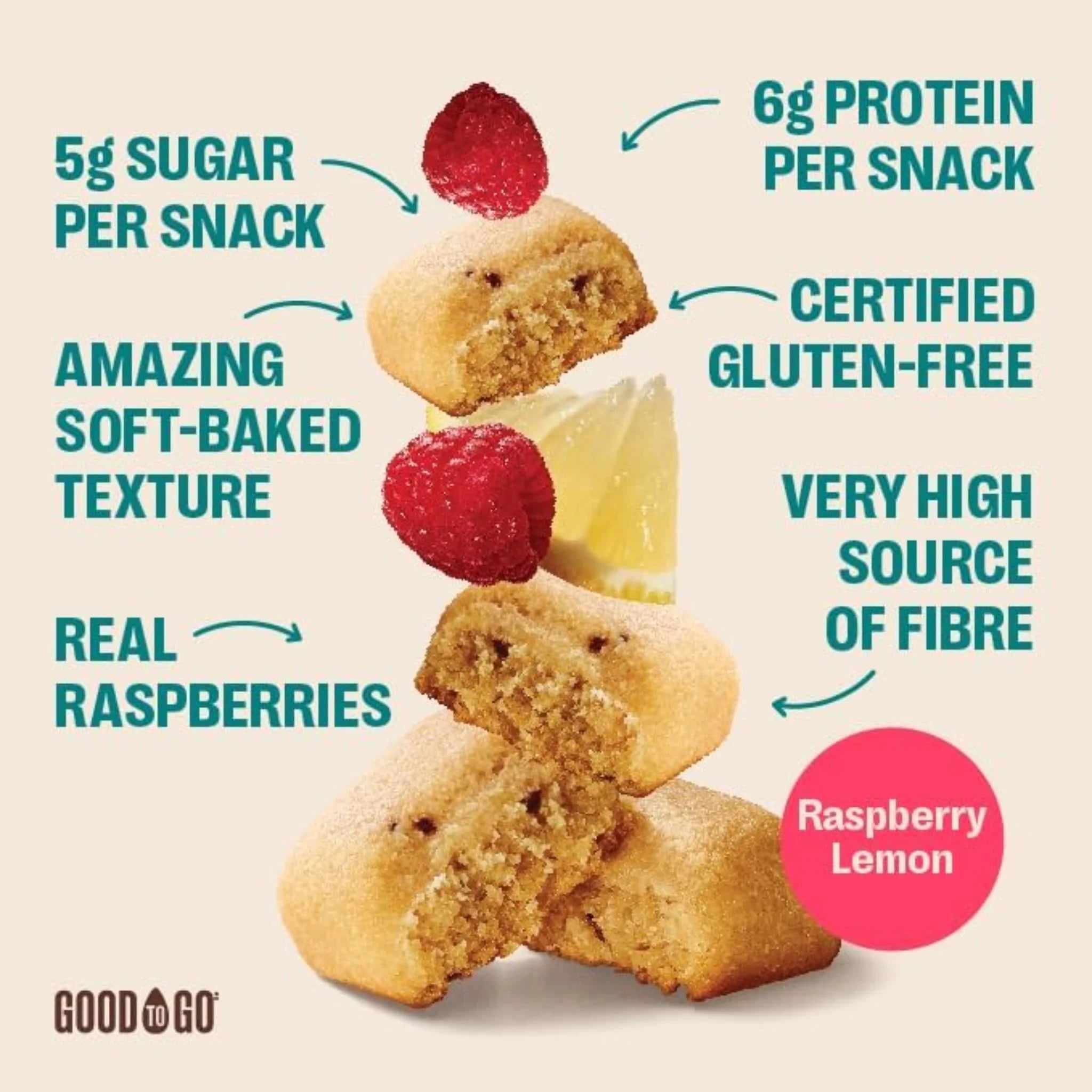 Good to Go Keto Bars Raspberry Lemon 40g