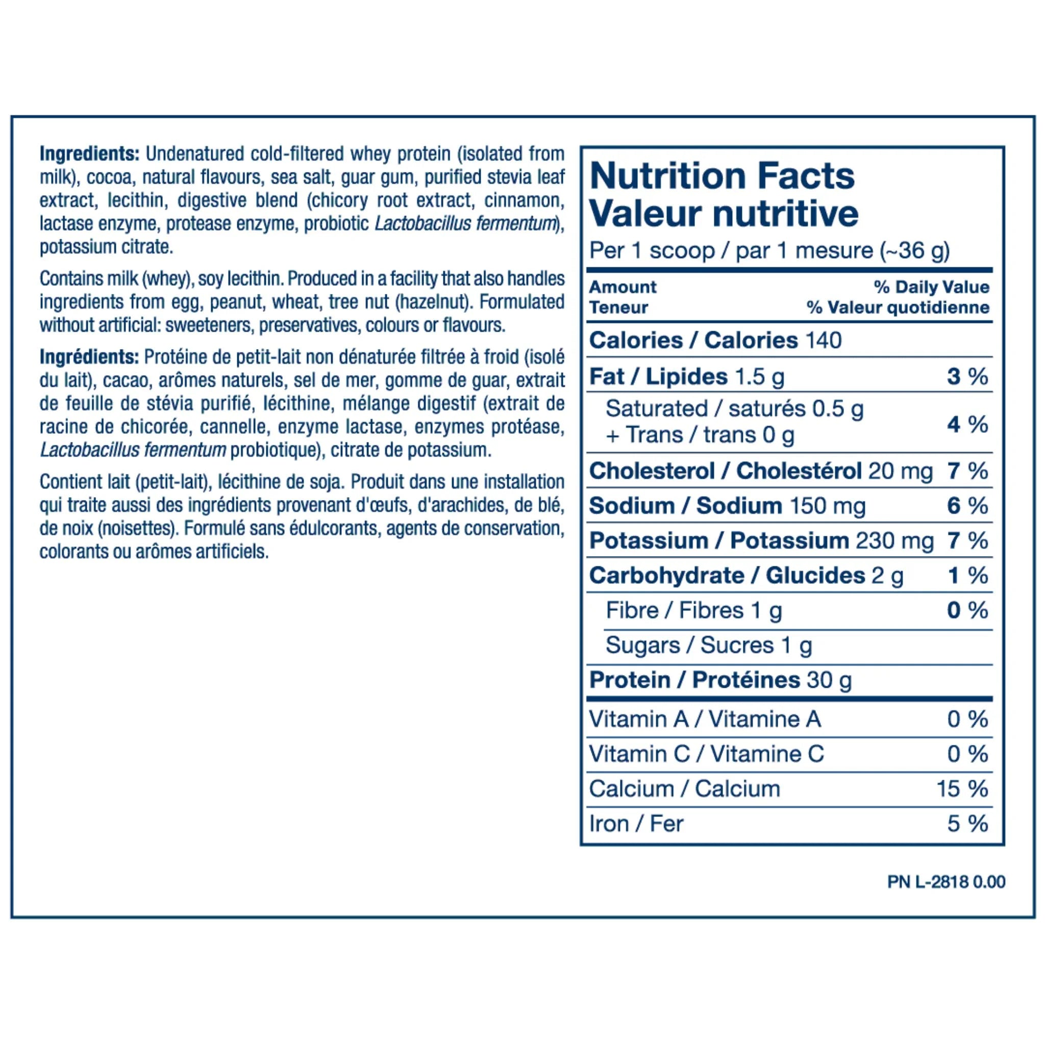 PVL Chocolate ISO Sport Whey Protein 840g