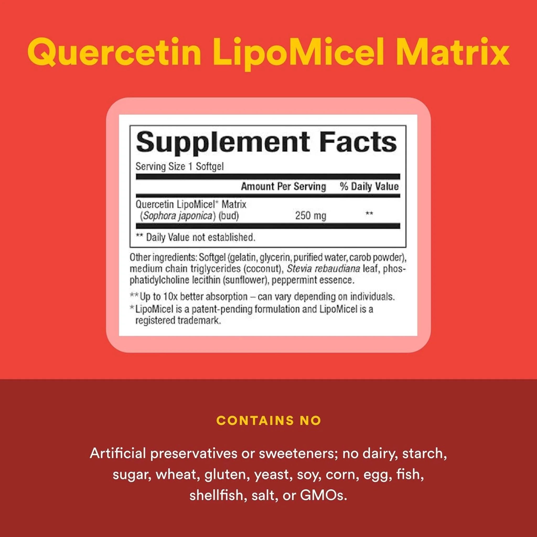 Natural Factors, Quercetin LipoMicel Matrix, 60 Liquid Softgels