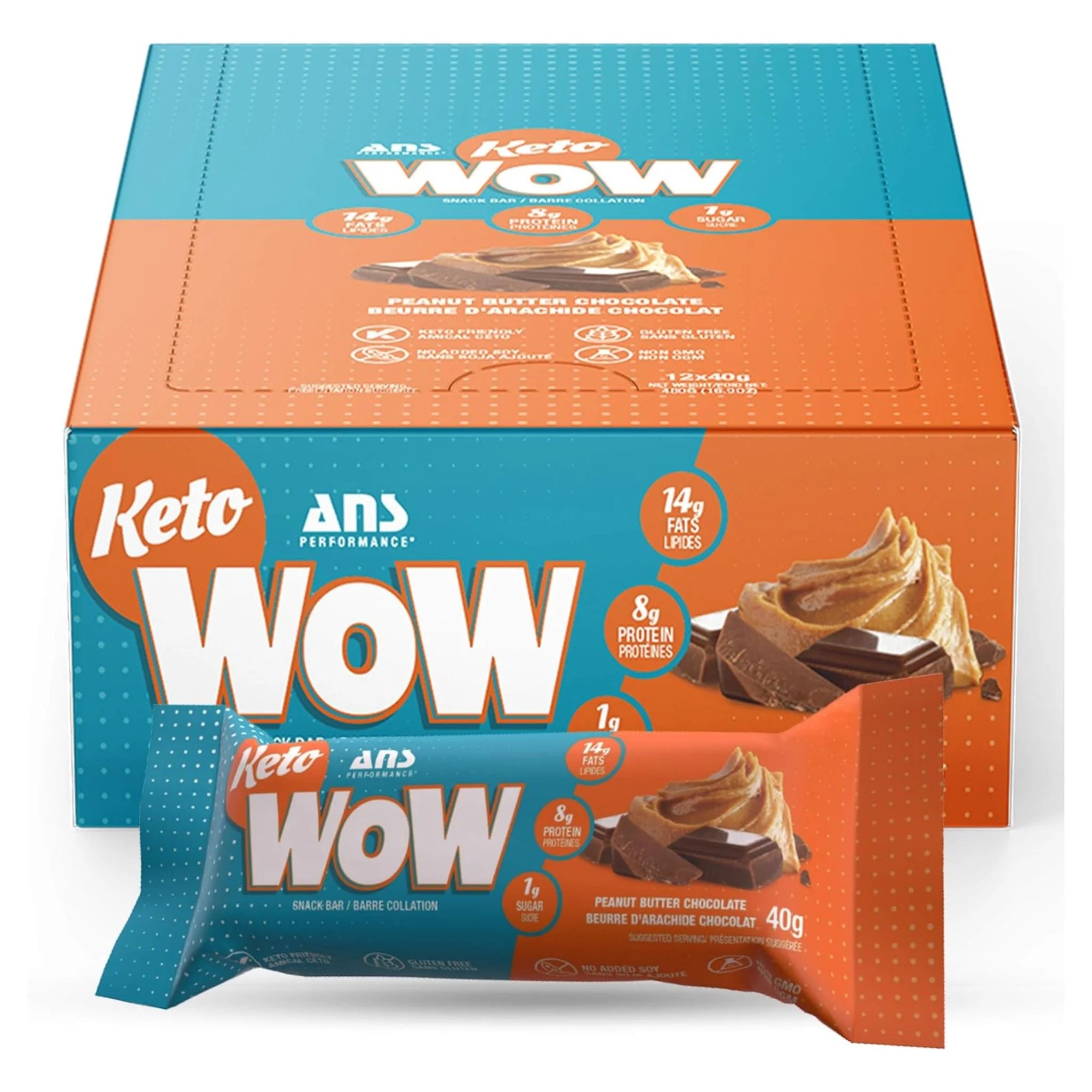ANS KetoWOW Bar PB Chocolate 40g