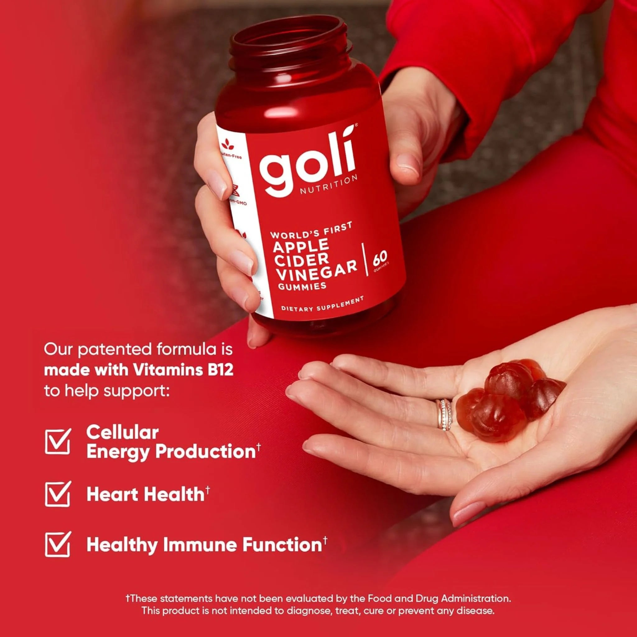 Goli Apple Cider Vinegar Gummy Vitamins 240g (60 Gummies) - Nature's Source Inc