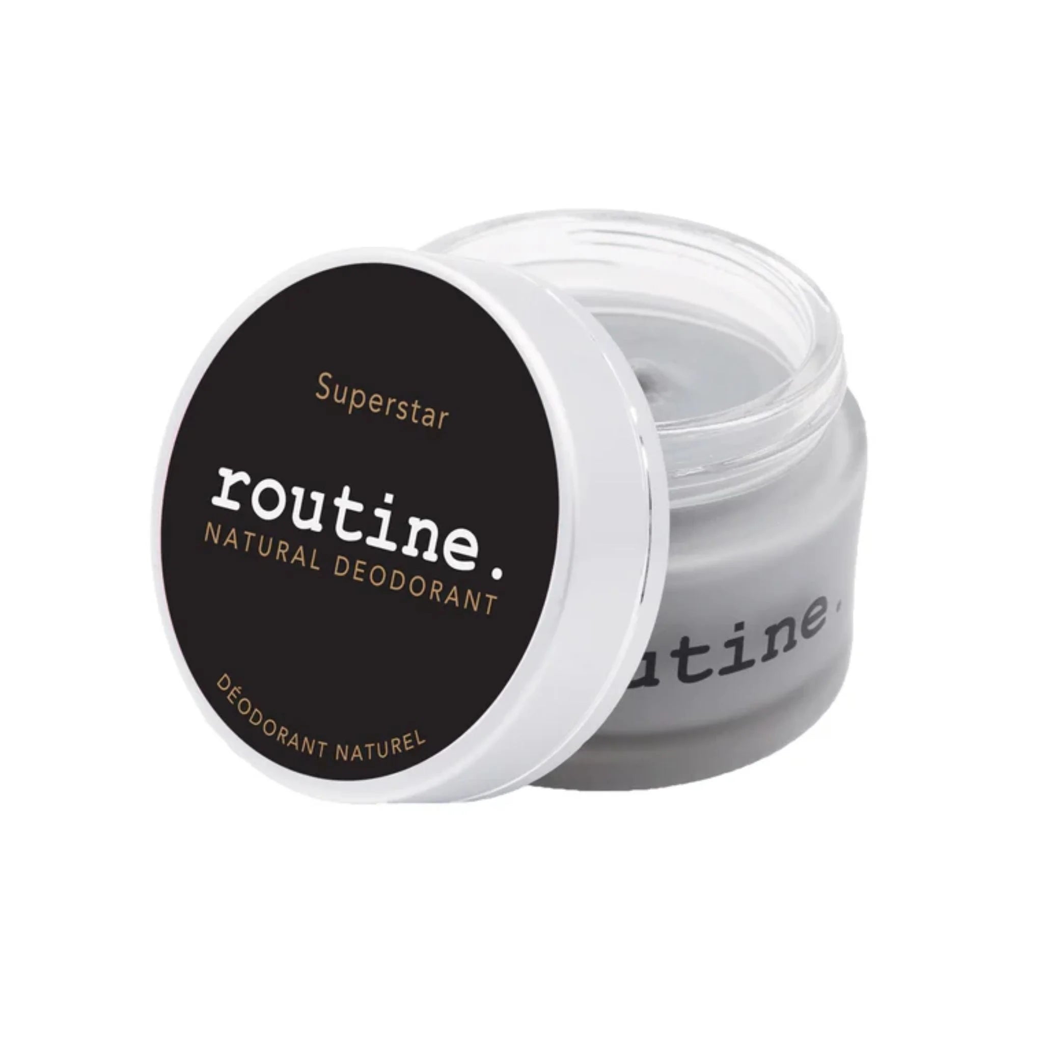 Routine SUPERSTAR Natural Deodorant (Activated Charcoal, Magnesium & Prebiotics) - 58g