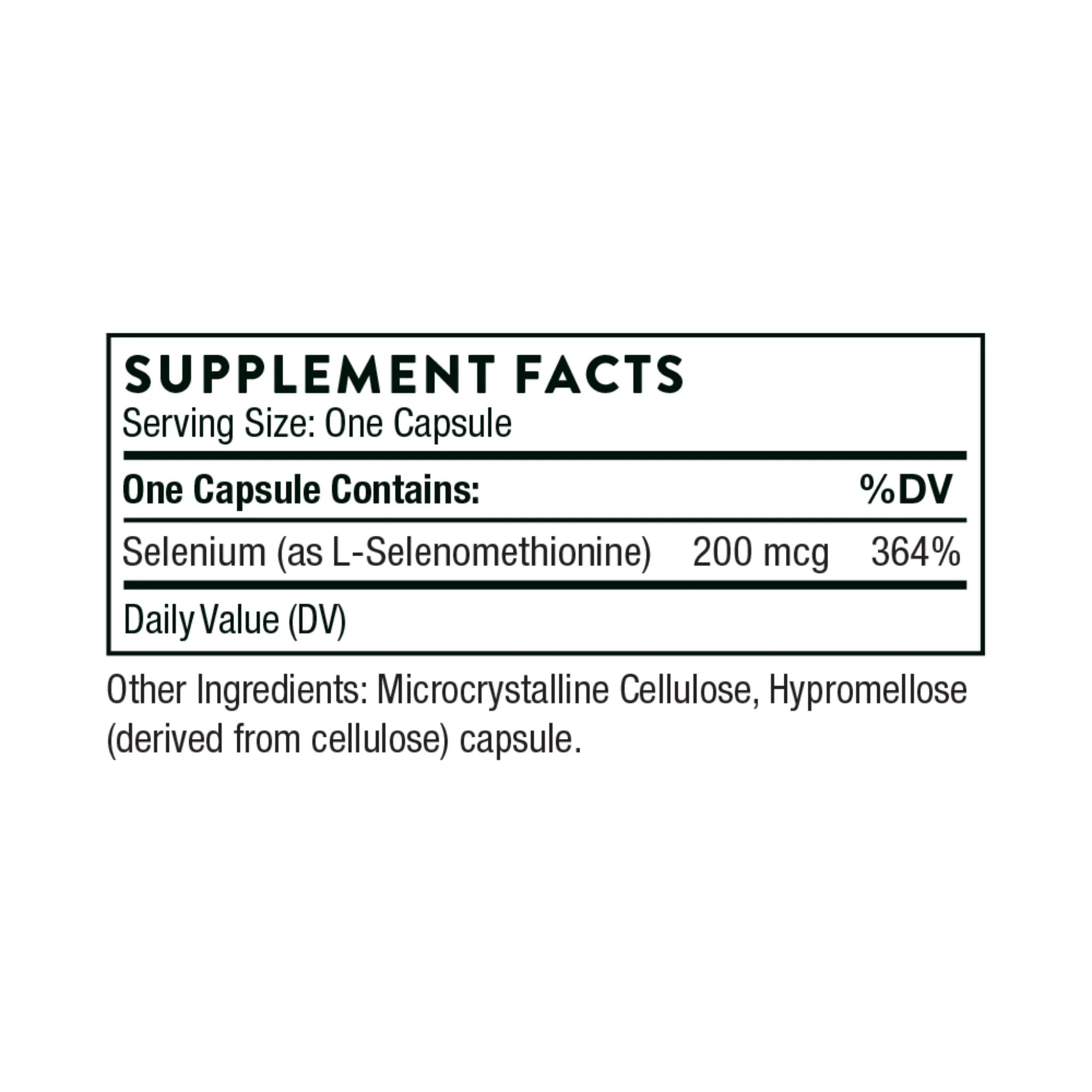 Thorne Selenium 60 Capsules - Nature's Source Inc