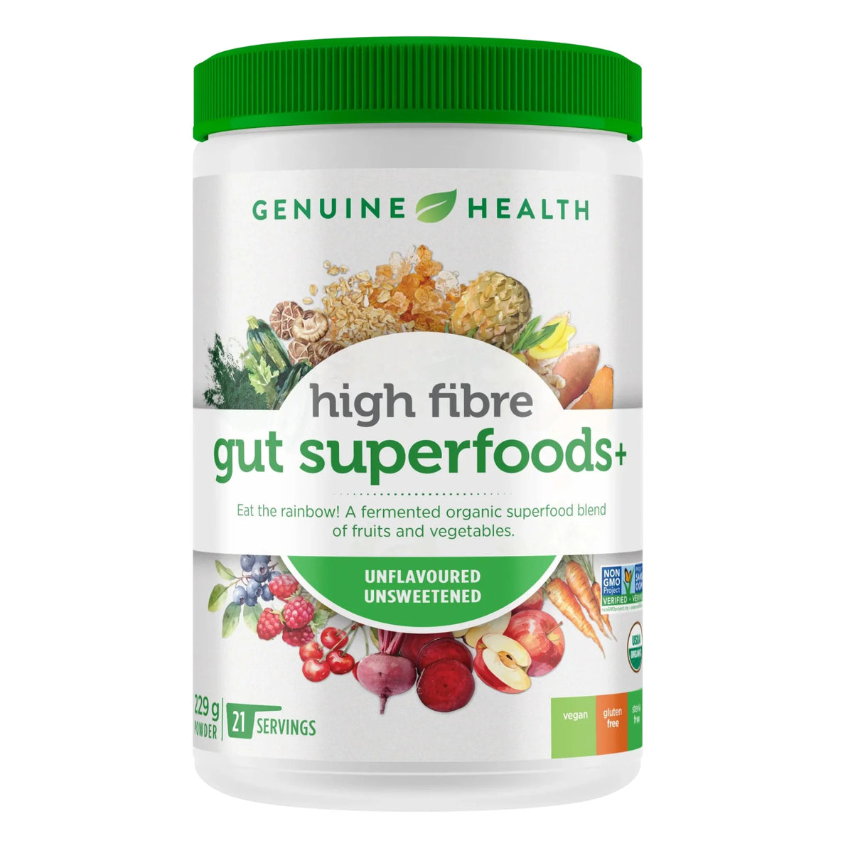 Genuine Health Organic Gut Superfood Unflavoured, Unsweetened 229g